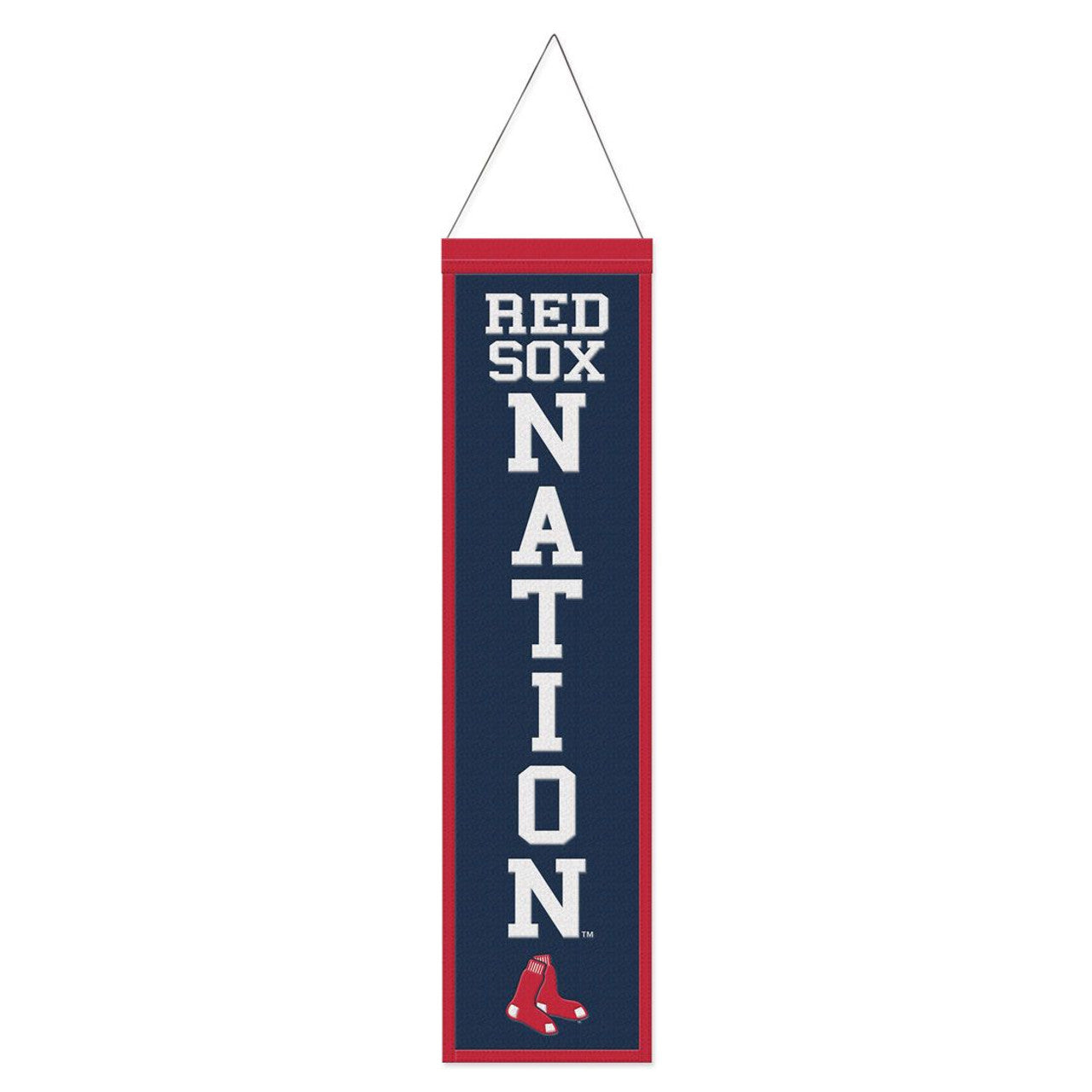 Boston Red Sox Banner Wool 8x32 Heritage Slogan Design - Special Order - Sports Collectibles, Sports Memorabilia, Sports Fan Shop, Sports Gifts
