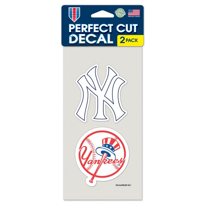 New York Yankees Perfect Cut Decal set of two 4"x4" - Sports Collectibles, Sports Memorabilia, Sports Fan Shop, Sports Gifts