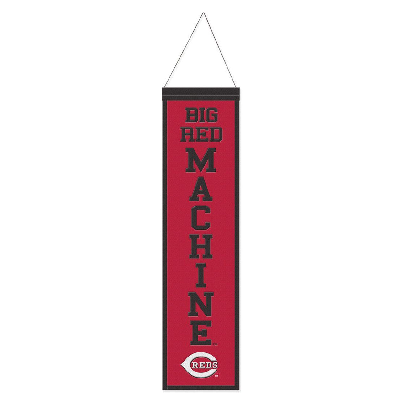 Cincinnati Reds Banner Wool 8x32 Heritage Slogan Design - Special Order - Sports Collectibles, Sports Memorabilia, Sports Fan Shop, Sports Gifts