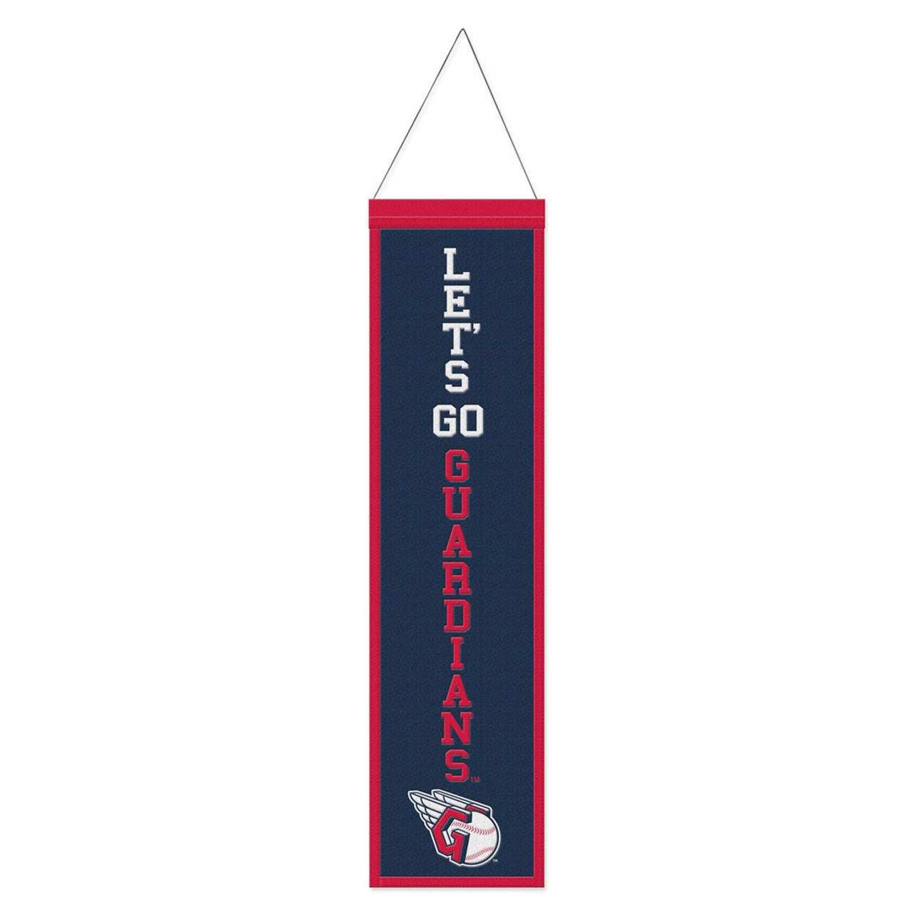 Cleveland Guardians Banner Wool 8x32 Heritage Slogan Design - Special Order - Sports Collectibles, Sports Memorabilia, Sports Fan Shop, Sports Gifts
