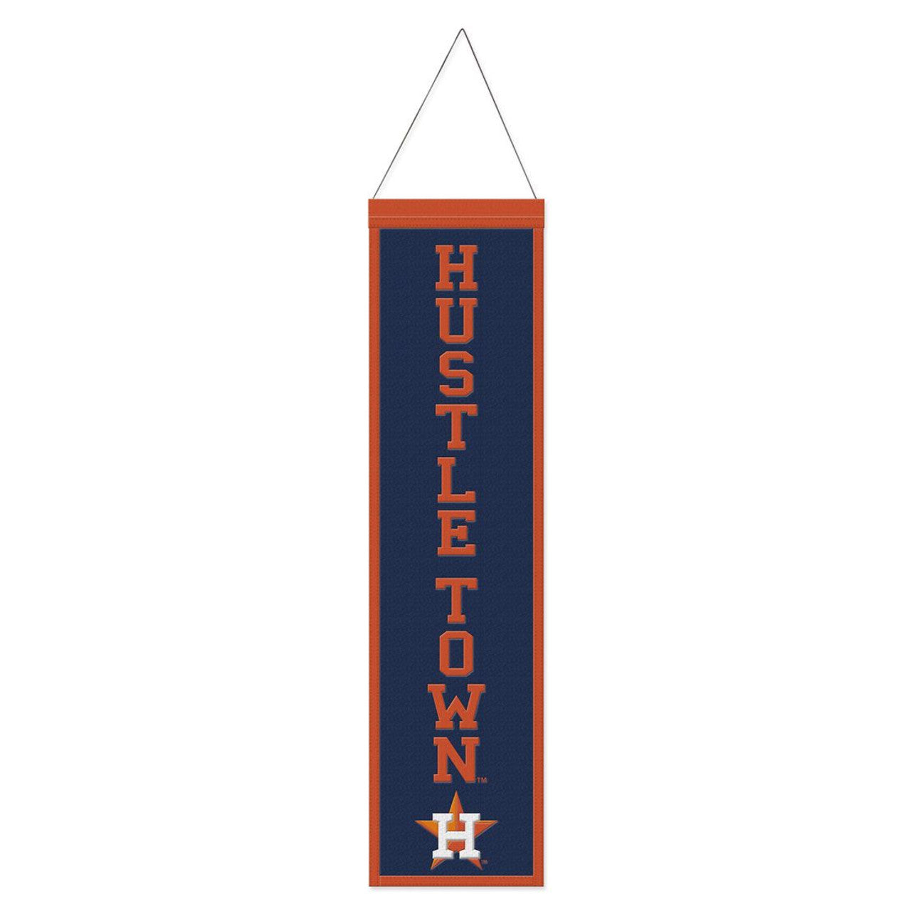 Houston Astros Banner Wool 8x32 Heritage Slogan Design - Special Order - Sports Collectibles, Sports Memorabilia, Sports Fan Shop, Sports Gifts