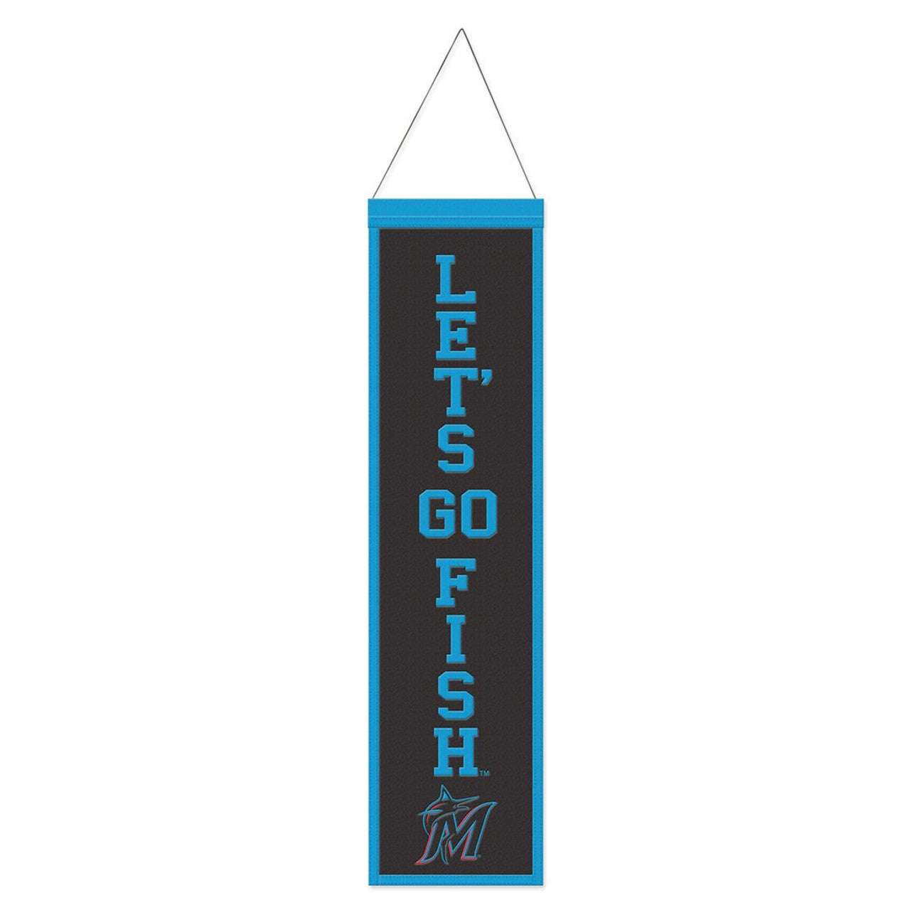 Miami Marlins Banner Wool 8x32 Heritage Slogan Design - Special Order - Sports Collectibles, Sports Memorabilia, Sports Fan Shop, Sports Gifts