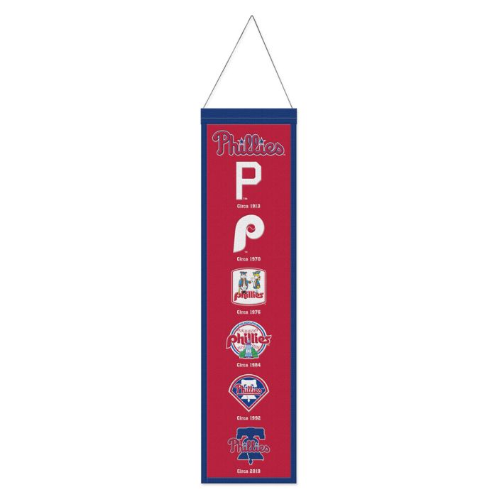 Philadelphia Phillies Wool Banner 8" x 32" - Sports Collectibles, Sports Memorabilia, Sports Fan Shop, Sports Gifts