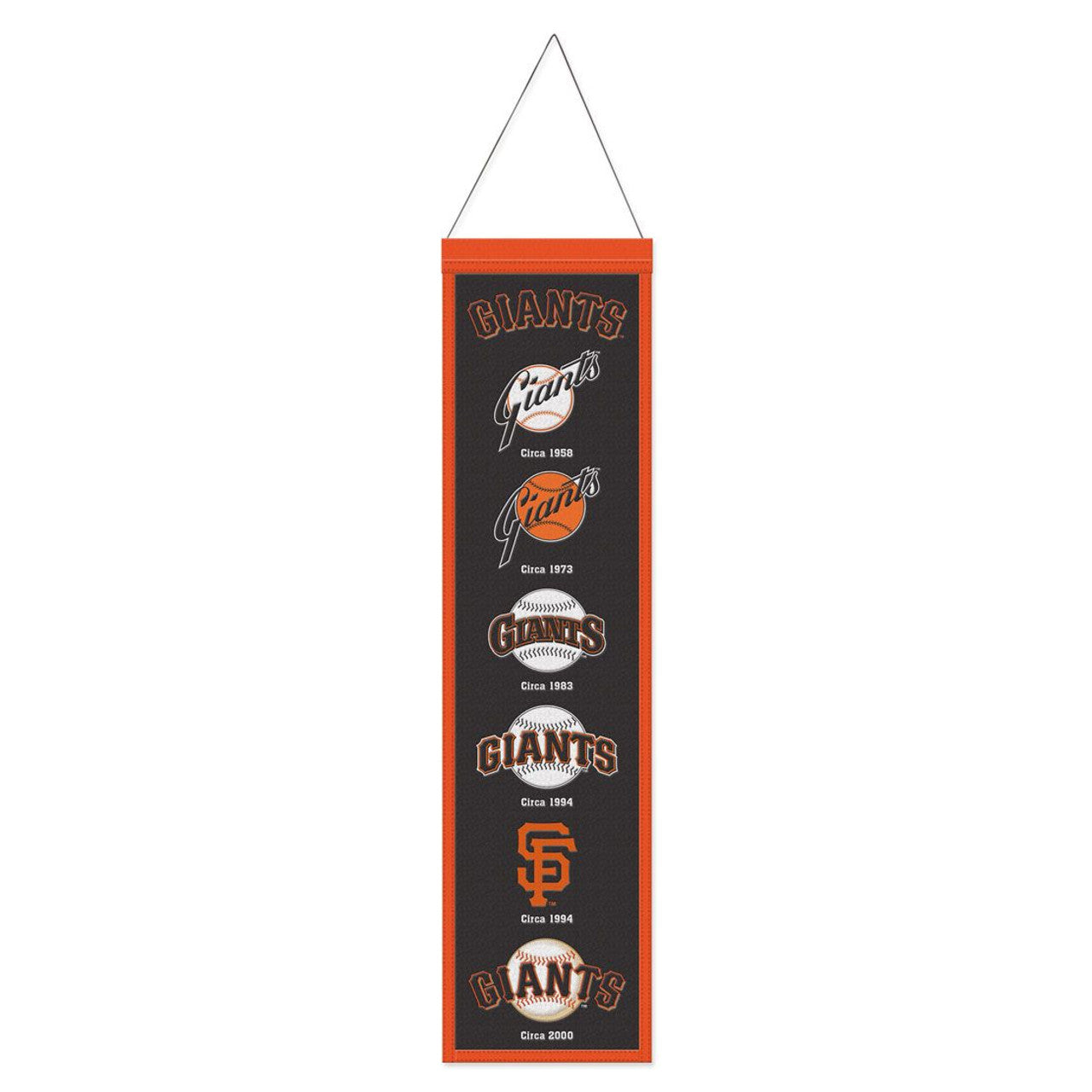 San Francisco Giants Banner Wool 8x32 Heritage Evolution Design - Sports Collectibles, Sports Memorabilia, Sports Fan Shop, Sports Gifts