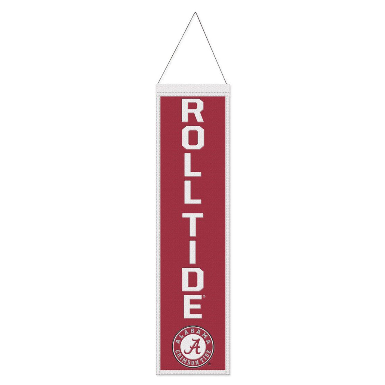 Alabama Crimson Tide Banner Wool 8x32 Heritage Slogan Design - Special Order - Sports Collectibles, Sports Memorabilia, Sports Fan Shop, Sports Gifts