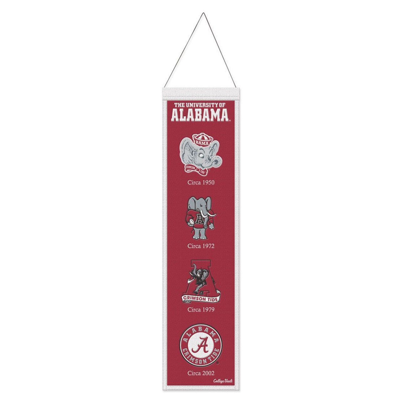 Alabama Crimson Tide Banner Wool 8x32 Heritage Evolution Design - Sports Collectibles, Sports Memorabilia, Sports Fan Shop, Sports Gifts