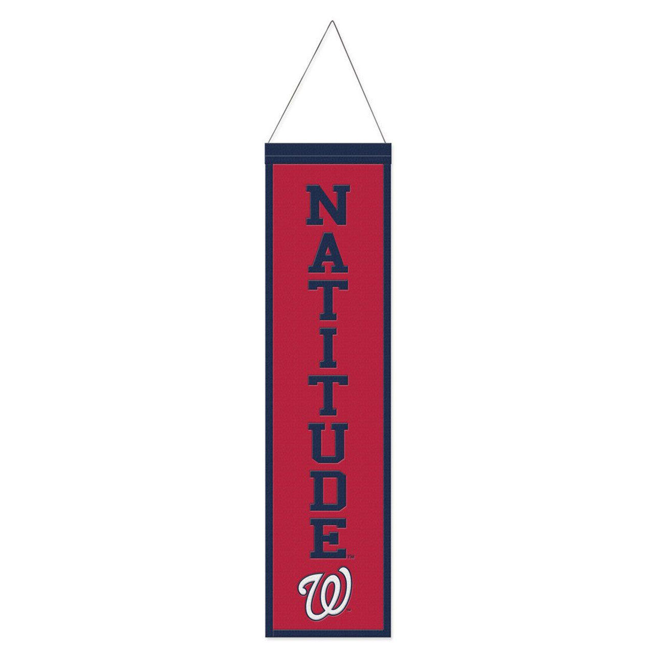 Washington Nationals Banner Wool 8x32 Heritage Slogan Design - Special Order - Sports Collectibles, Sports Memorabilia, Sports Fan Shop, Sports Gifts