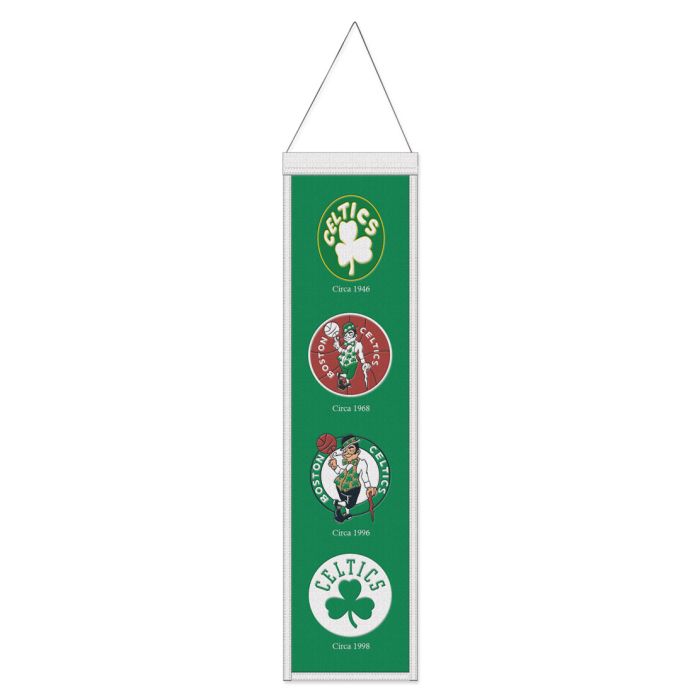 Boston Celtics Wool Banner 8" x 32" - Sports Collectibles, Sports Memorabilia, Sports Fan Shop, Sports Gifts
