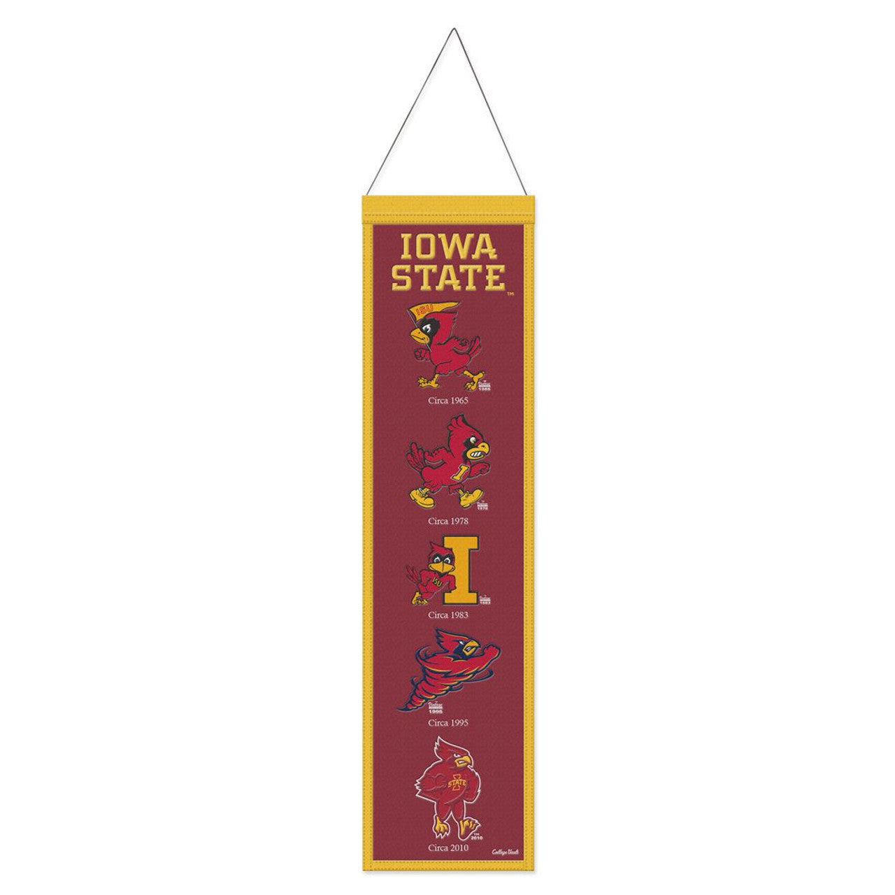 Iowa State Cyclones Banner Wool 8x32 Heritage Evolution Design - Sports Collectibles, Sports Memorabilia, Sports Fan Shop, Sports Gifts
