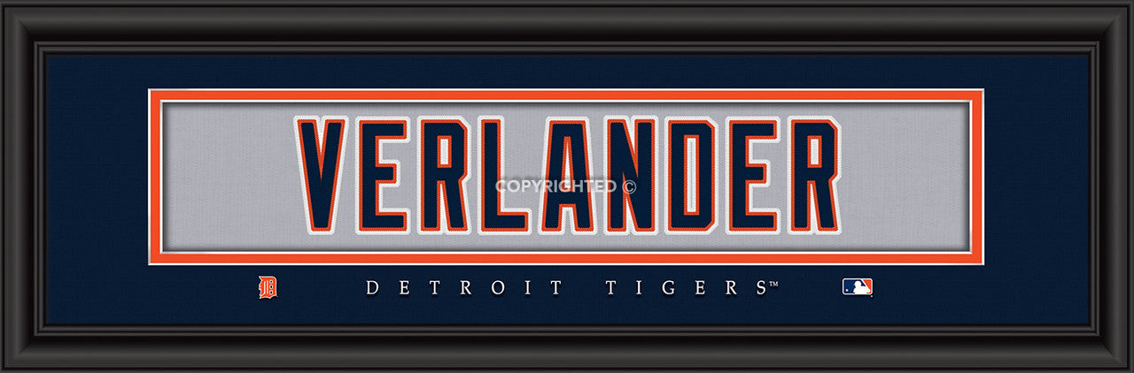 Detroit Tigers Print 8x24 Signature Style Justin Verlander - Sports Collectibles, Sports Memorabilia, Sports Fan Shop, Sports Gifts