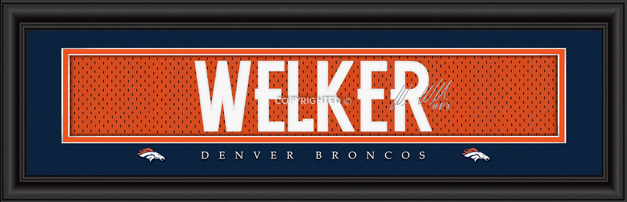 Denver Broncos Print 8x24 Signature Style Wes Welker - Sports Collectibles, Sports Memorabilia, Sports Fan Shop, Sports Gifts