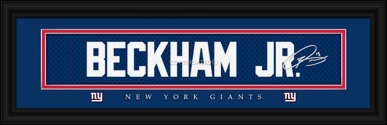 New York Giants Print 8x24 Signature Style Odell Beckham Jr - Sports Collectibles, Sports Memorabilia, Sports Fan Shop, Sports Gifts