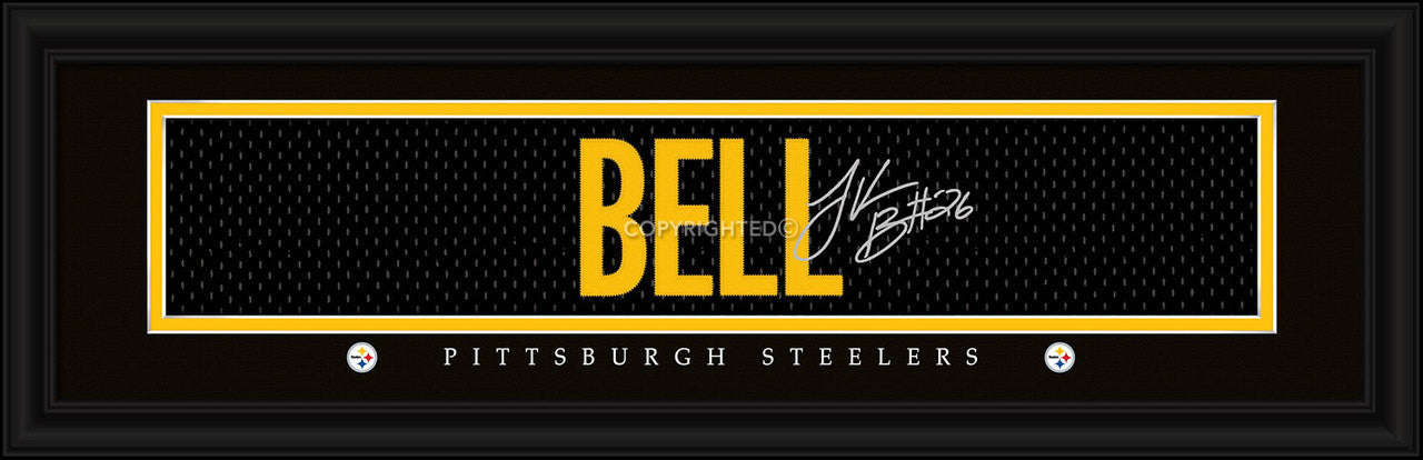 Pittsburgh Steelers Le'Veon Bell Print - Signature 8"x24" - Sports Collectibles, Sports Memorabilia, Sports Fan Shop, Sports Gifts
