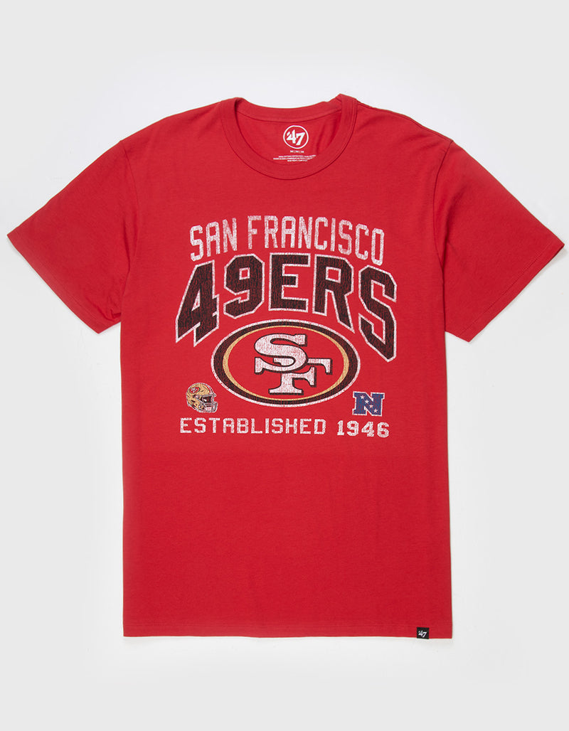 SAN FRANCISCO 49ERS RACER RED TURNED UP FRANKLIN TEE MEN - Sports Collectibles, Sports Memorabilia, Sports Fan Shop, Sports Gifts