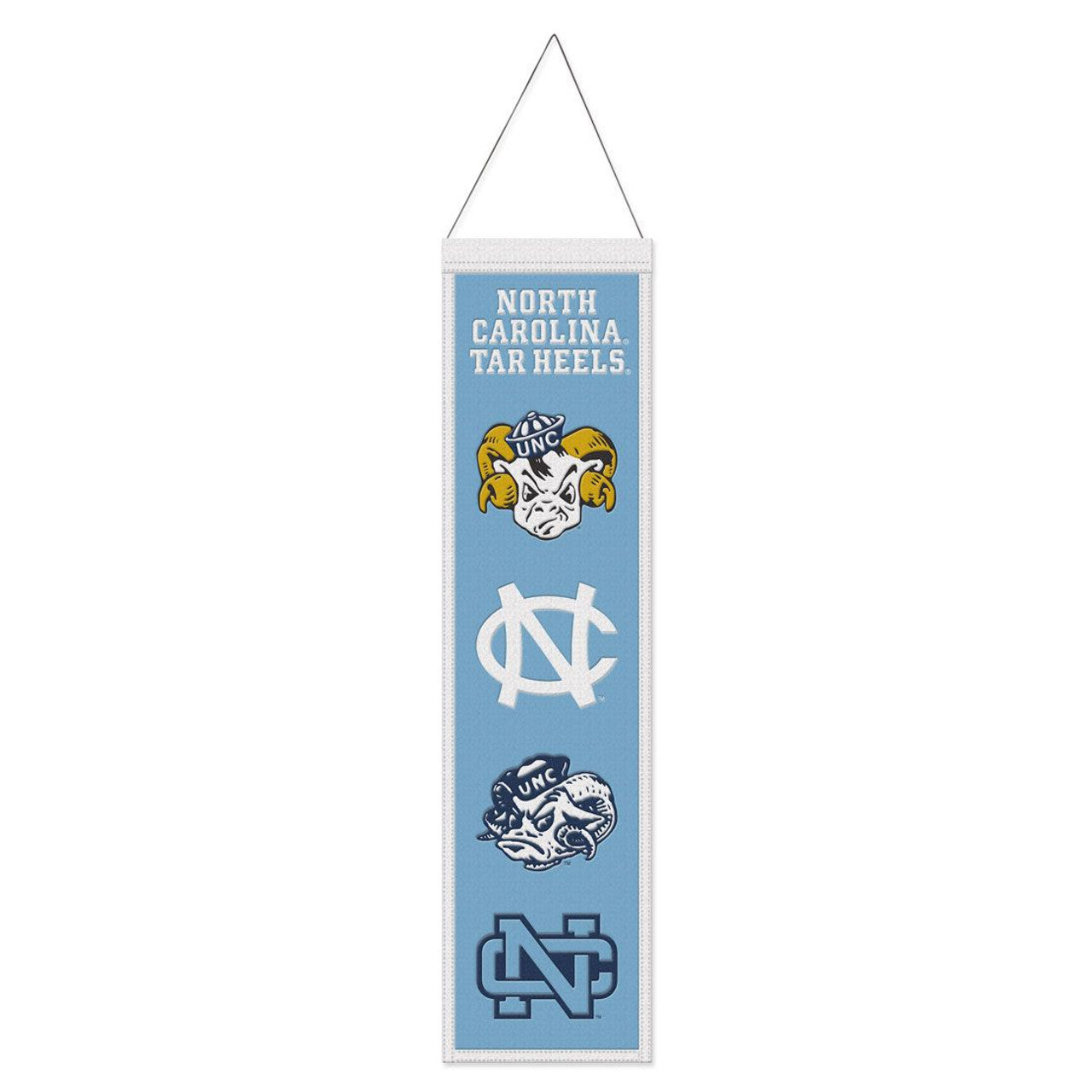North Carolina Tar Heels Banner Wool 8x32 Heritage Evolution Design - 757 Sports Collectibles