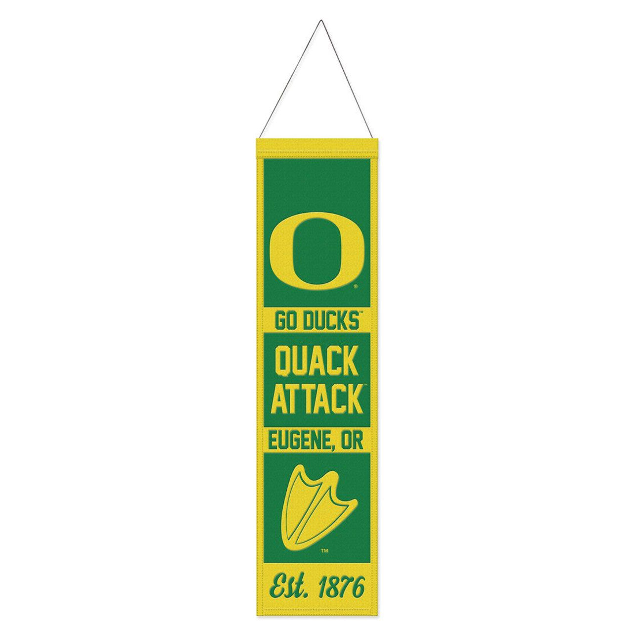 Oregon Ducks Banner Wool 8x32 Heritage Evolution Design - Sports Collectibles, Sports Memorabilia, Sports Fan Shop, Sports Gifts