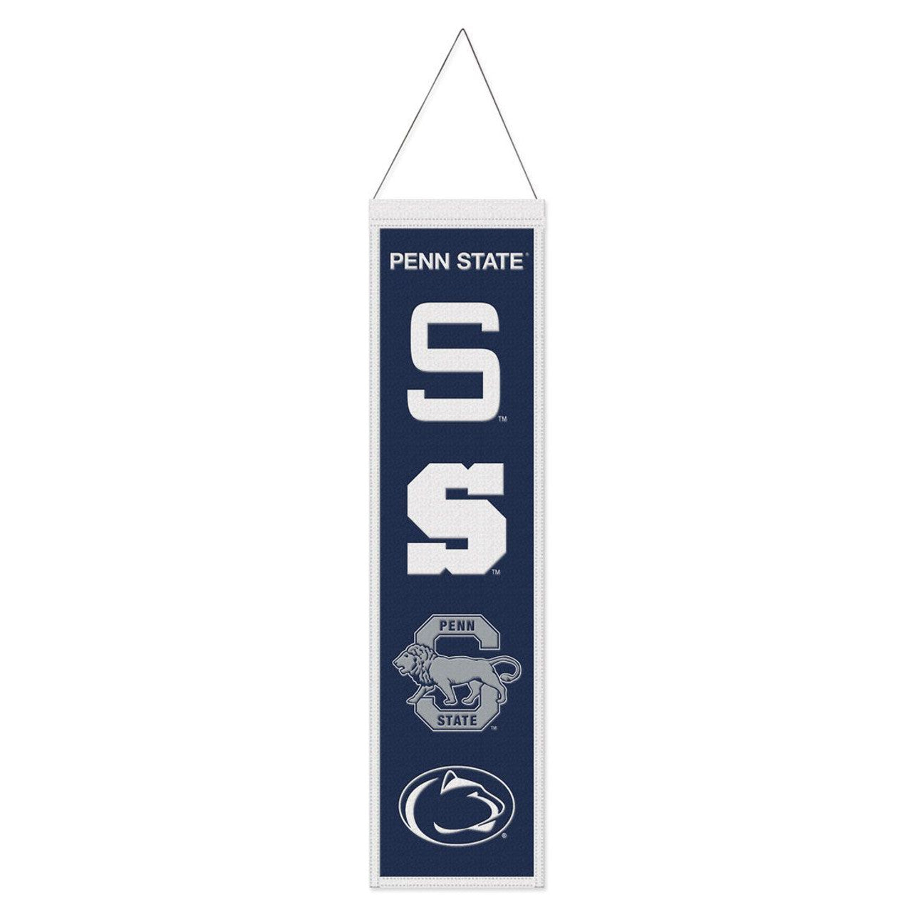 Penn State Nittany Lions Banner Wool 8x32 Heritage Evolution Design - Sports Collectibles, Sports Memorabilia, Sports Fan Shop, Sports Gifts