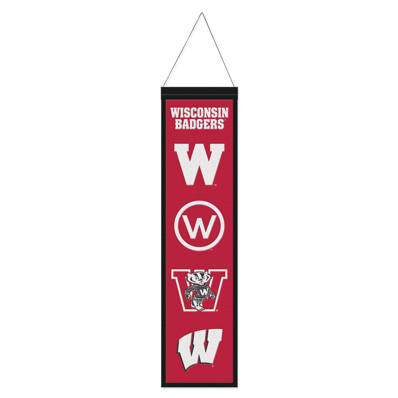 Wisconsin Badgers Banner Wool 8x32 Heritage Evolution Design - Sports Collectibles, Sports Memorabilia, Sports Fan Shop, Sports Gifts