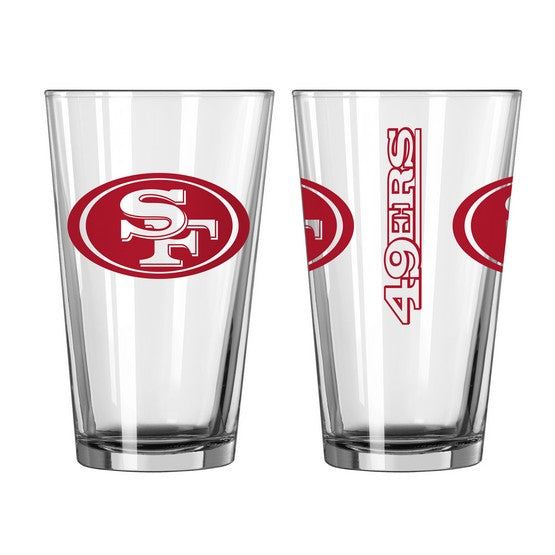 San Francisco 49ers Game Day Pint Glass - Sports Collectibles, Sports Memorabilia, Sports Fan Shop, Sports Gifts