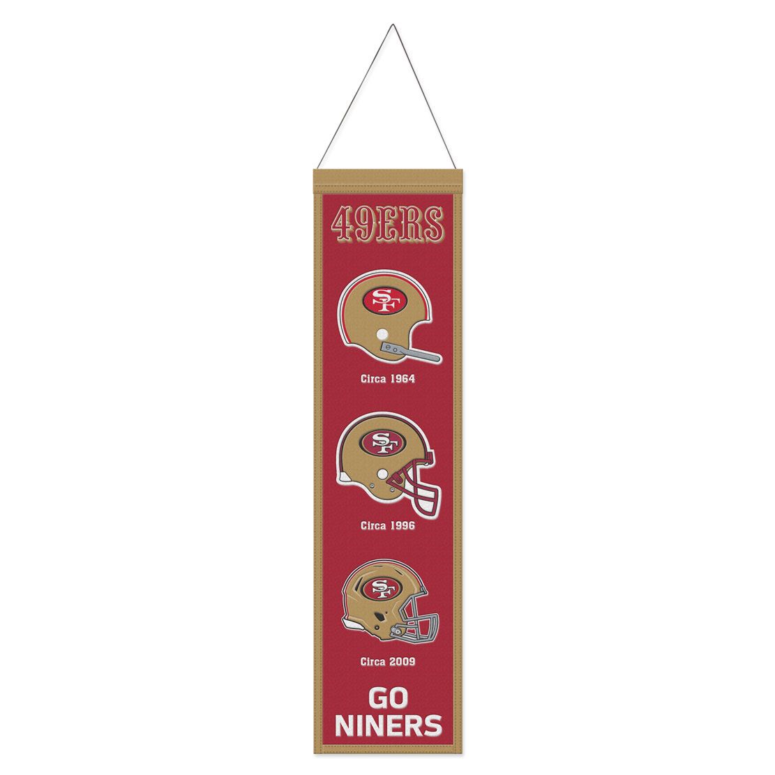 San Francisco 49ers 8" x 32" Wool Banner - Sports Collectibles, Sports Memorabilia, Sports Fan Shop, Sports Gifts