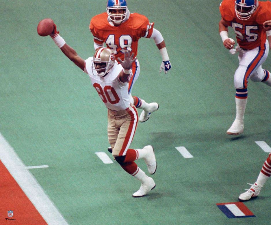 Jerry Rice Super Bowl XXIV Touchdown San Francisco 49ers 8" x 10" Football Photo - Sports Collectibles, Sports Memorabilia, Sports Fan Shop, Sports Gifts
