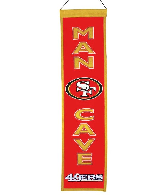 San Francisco 49ers Man Cave Heritage Banner - Sports Collectibles, Sports Memorabilia, Sports Fan Shop, Sports Gifts
