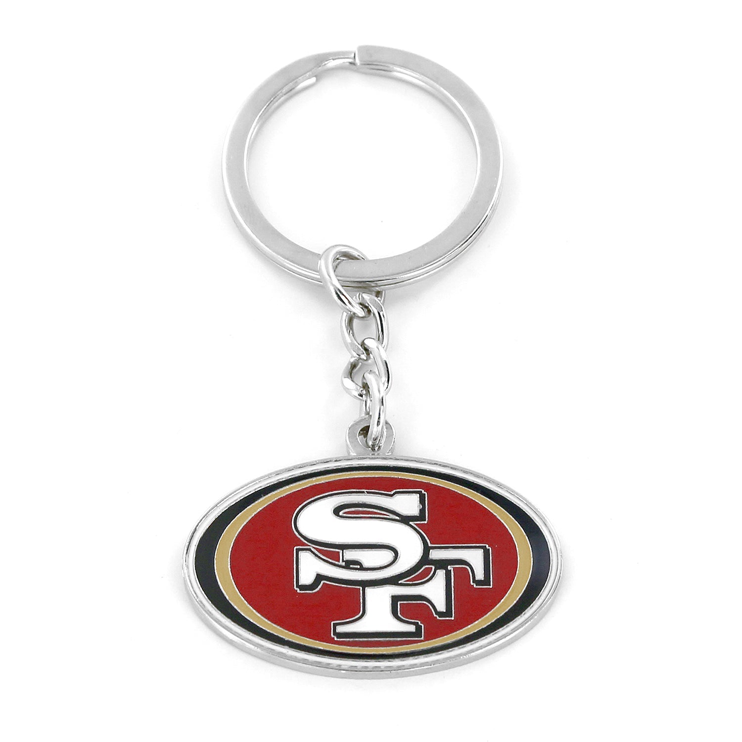San Francisco 49ers Metal Logo Keychain - Sports Collectibles, Sports Memorabilia, Sports Fan Shop, Sports Gifts