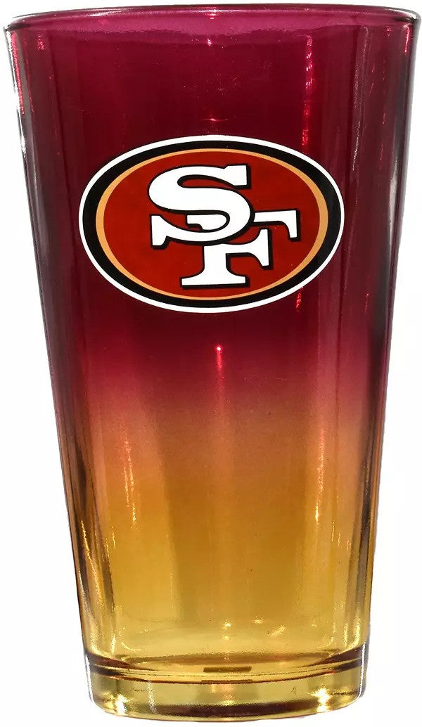 San Francisco 49ers Ombre Pint Glass - Sports Collectibles, Sports Memorabilia, Sports Fan Shop, Sports Gifts