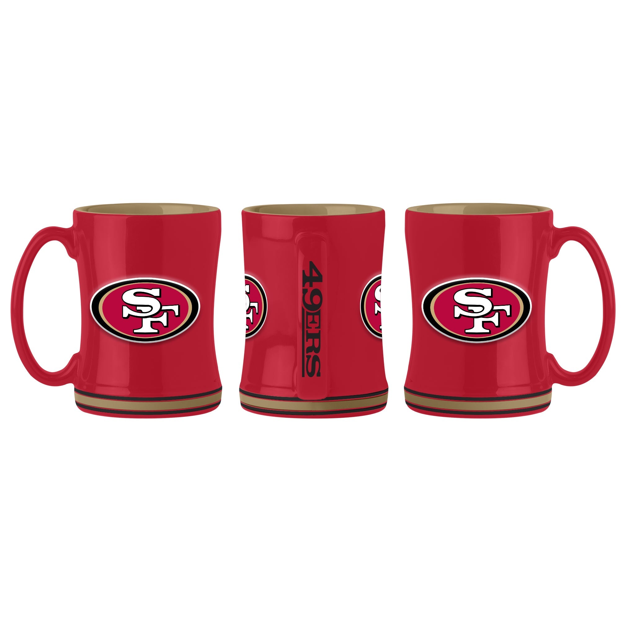 San Francisco 49ers Logo Relief Coffee Mug - Sports Collectibles, Sports Memorabilia, Sports Fan Shop, Sports Gifts
