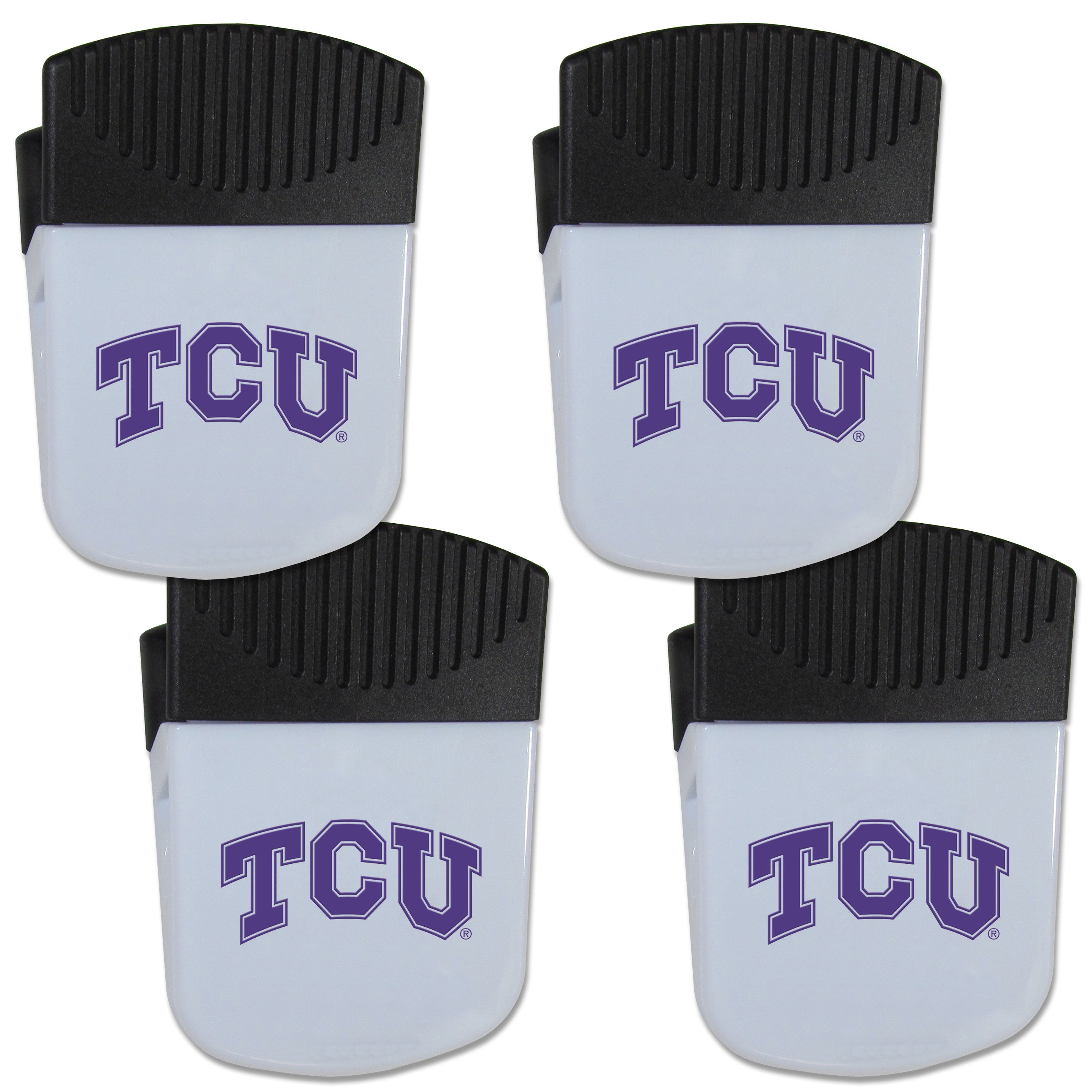 TCU Horned Frogs Chip Clip Magnet with Bottle Opener, 4 pack