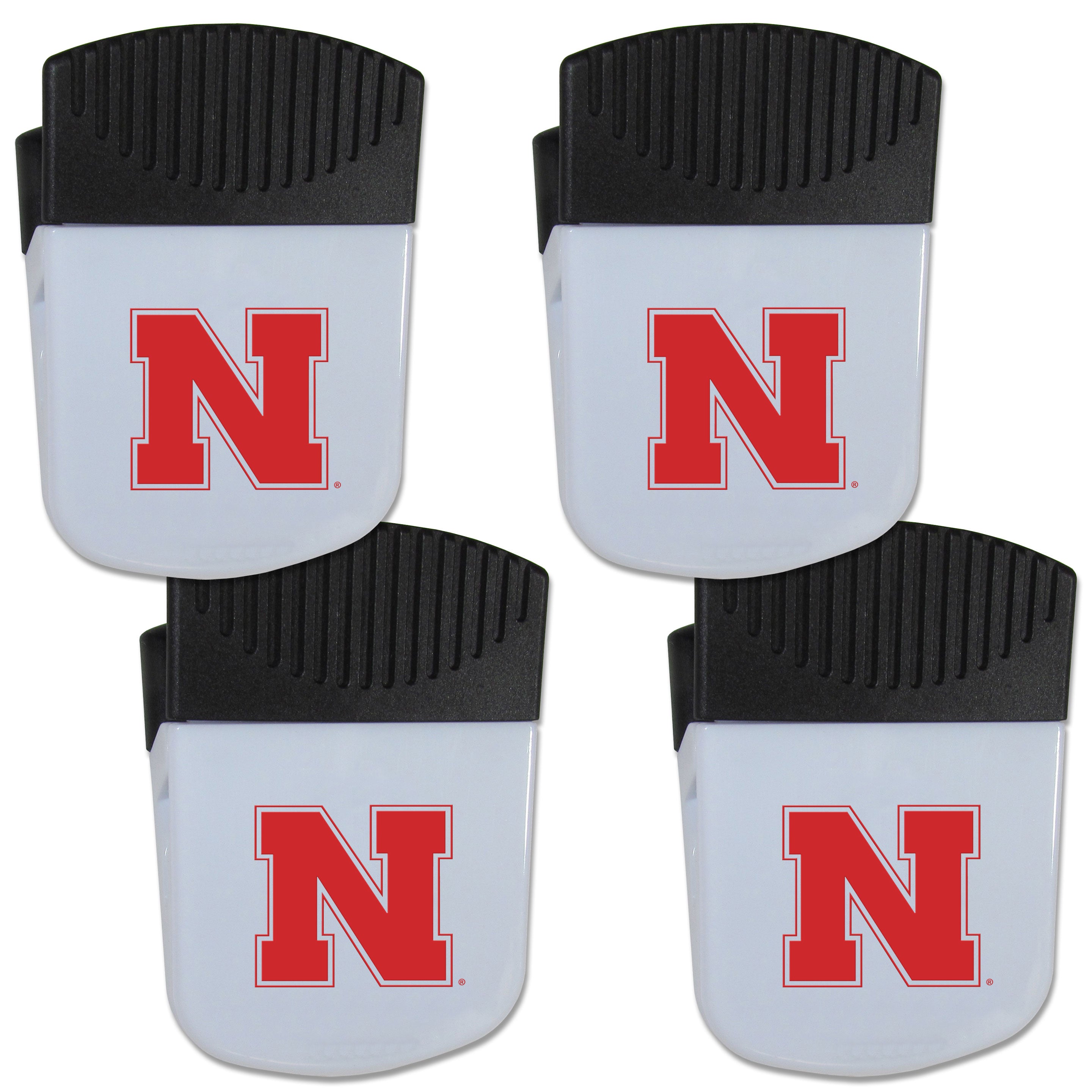 Nebraska Cornhuskers Chip Clip Magnet with Bottle Opener, 4 pack