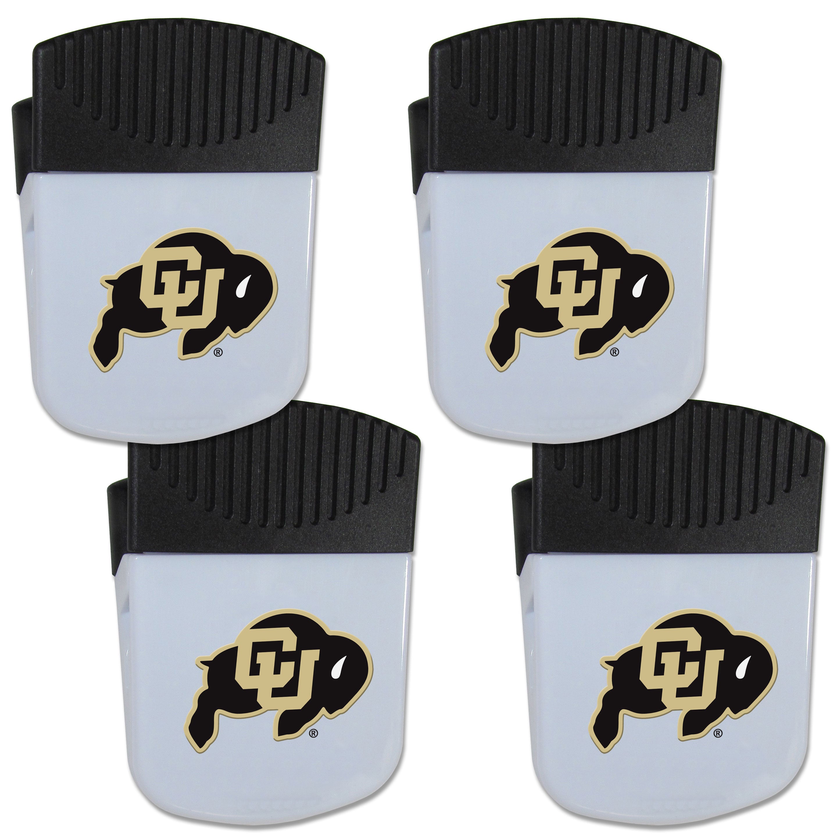 Colorado Buffaloes Chip Clip Magnet with Bottle Opener, 4 pack