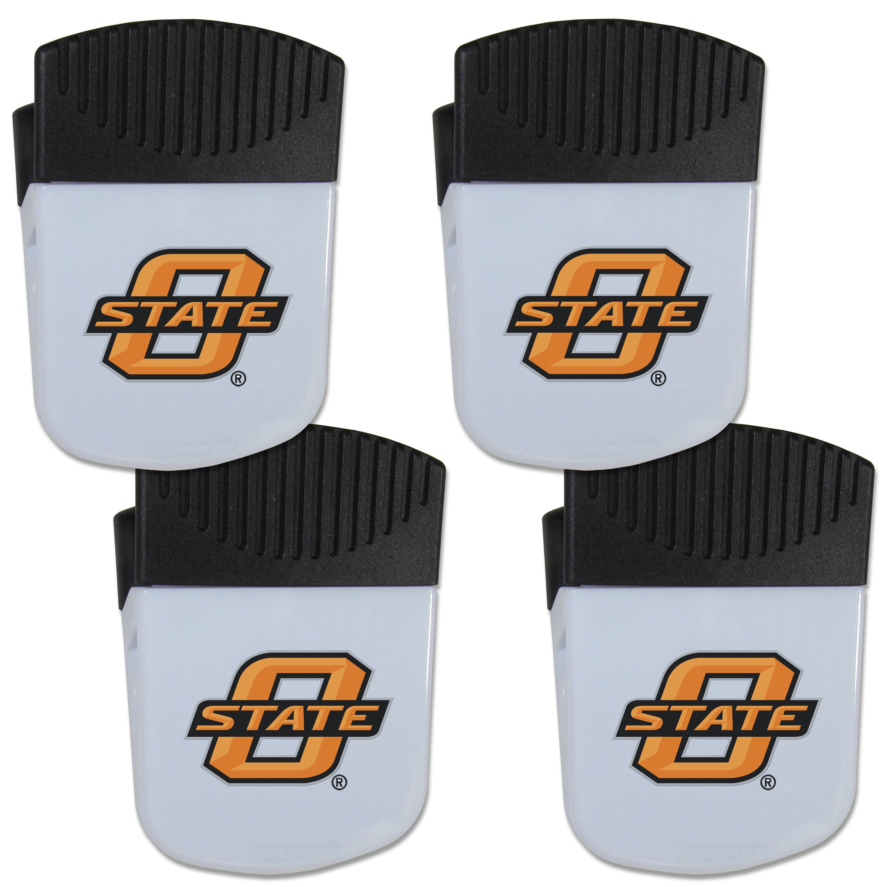 Oklahoma St. Cowboys Chip Clip Magnet with Bottle Opener, 4 pack