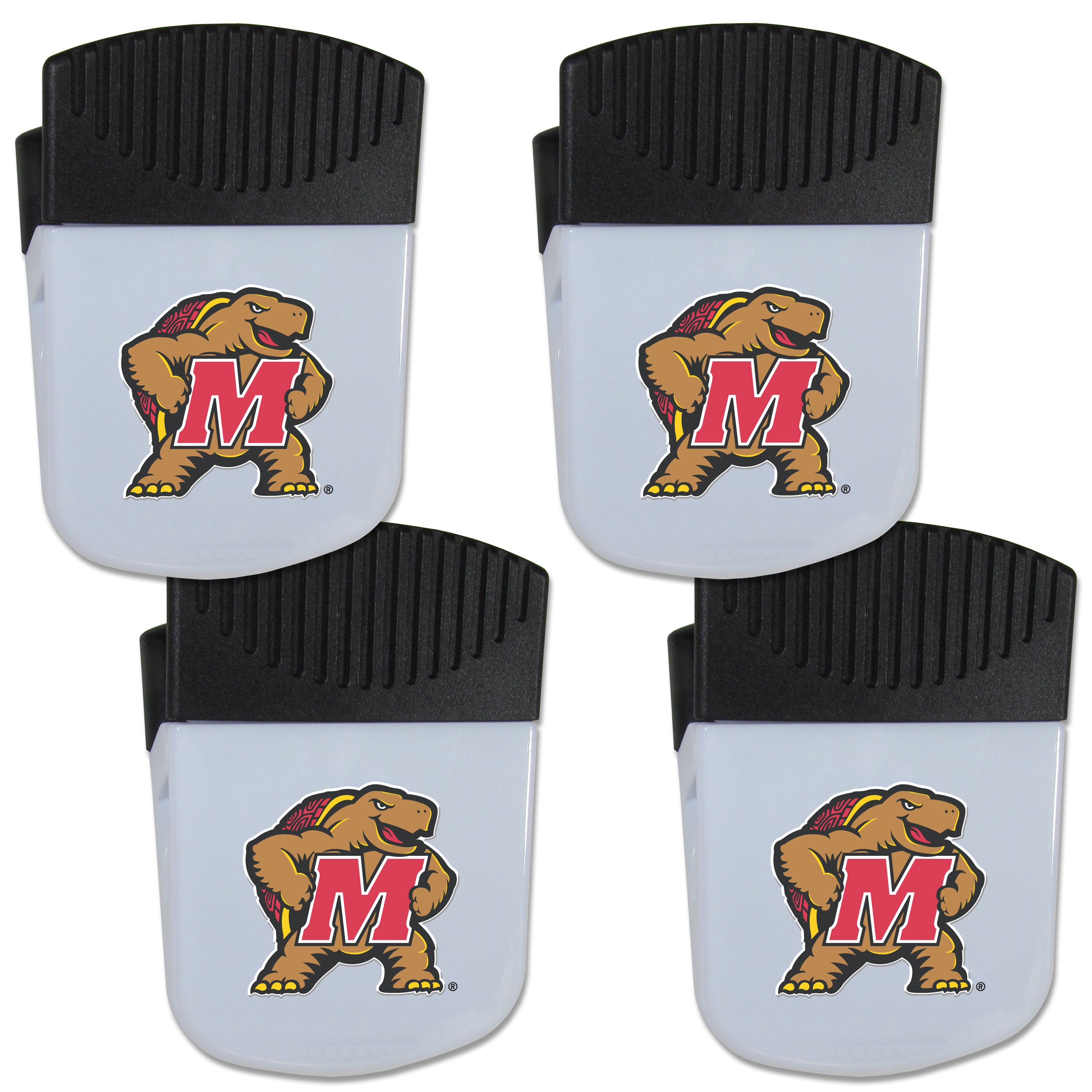 Maryland Terrapins Chip Clip Magnet with Bottle Opener, 4 pack