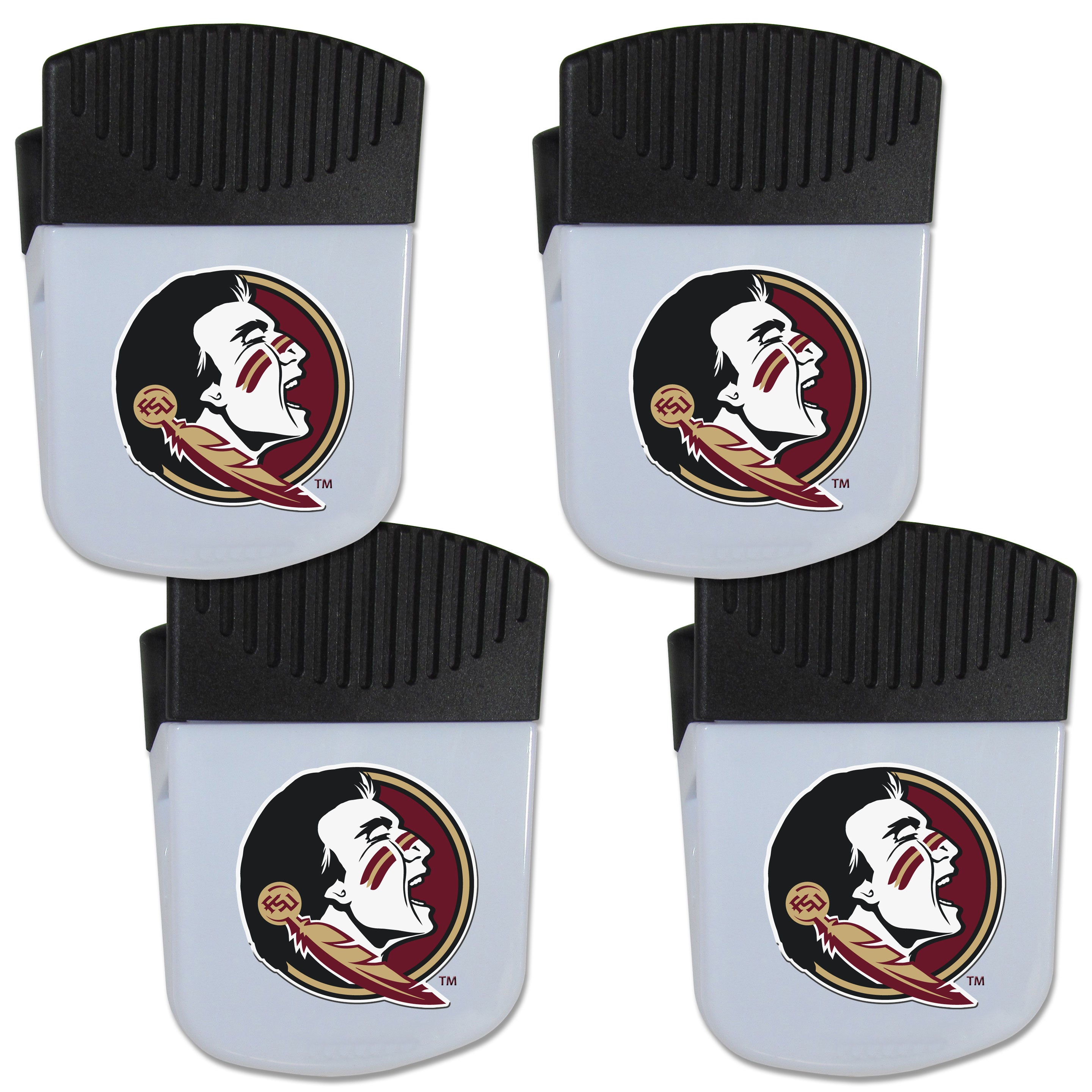 Florida St. Seminoles Chip Clip Magnet with Bottle Opener, 4 pack
