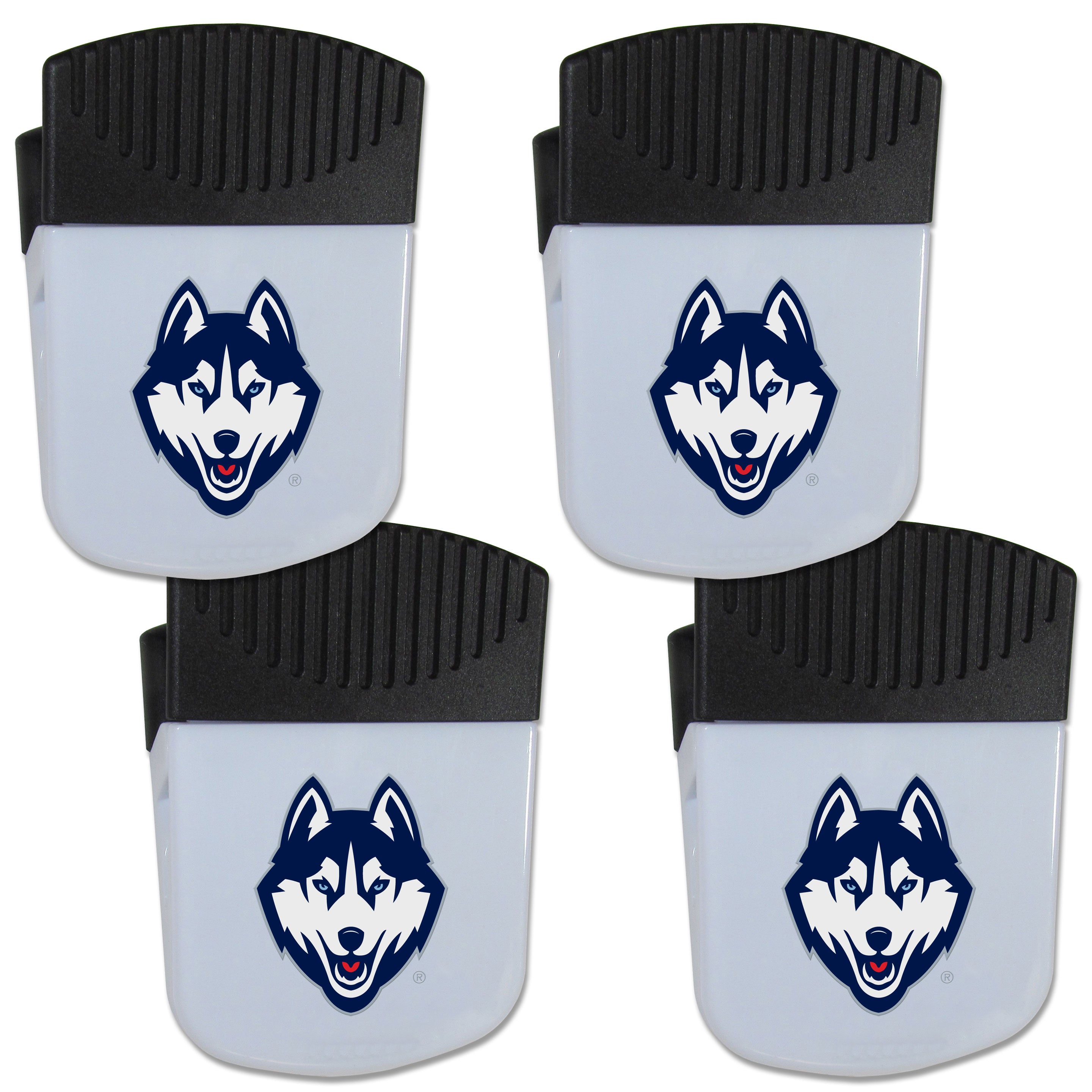 UCONN Huskies Chip Clip Magnet with Bottle Opener, 4 pack