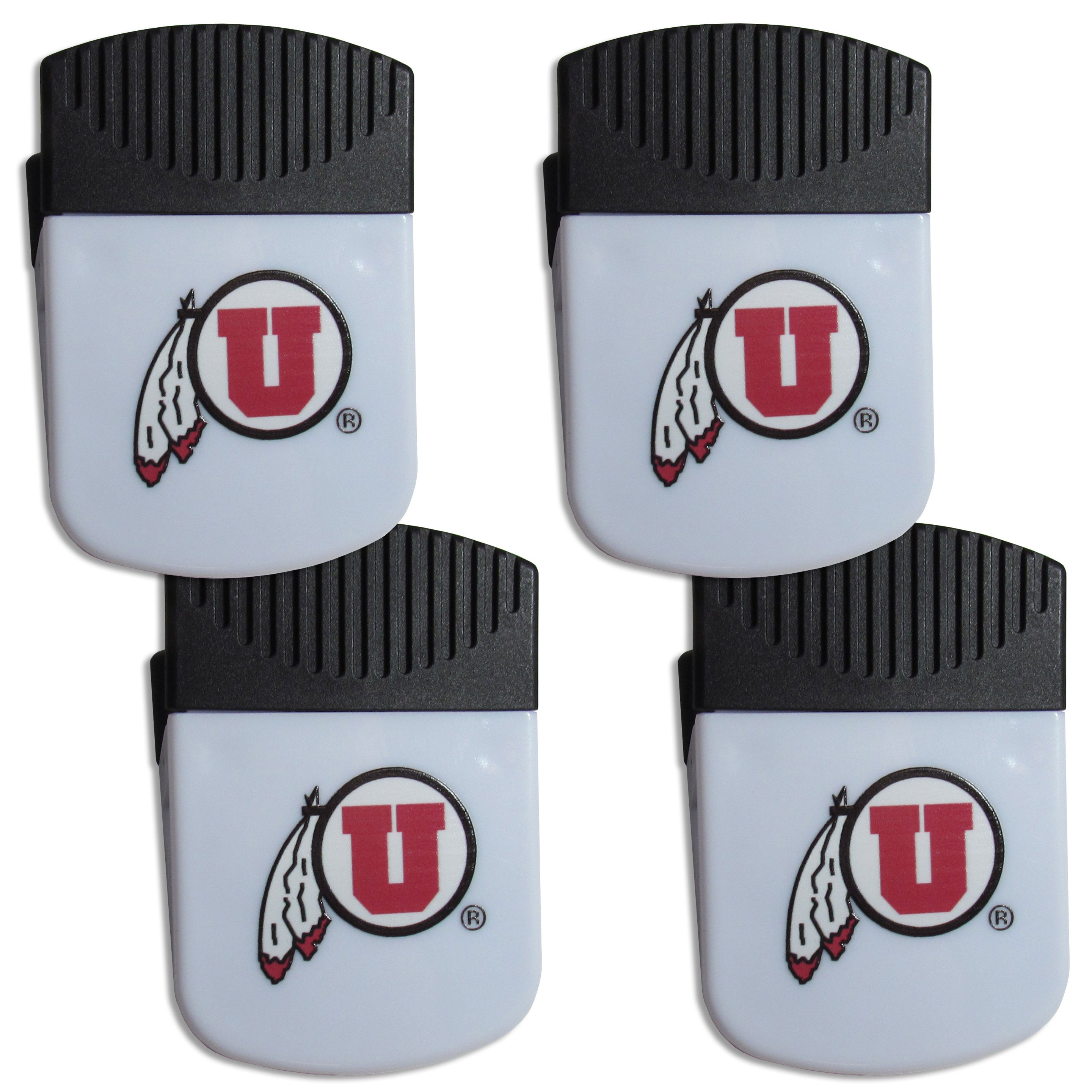 Utah Utes Chip Clip Magnet with Bottle Opener, 4 pack