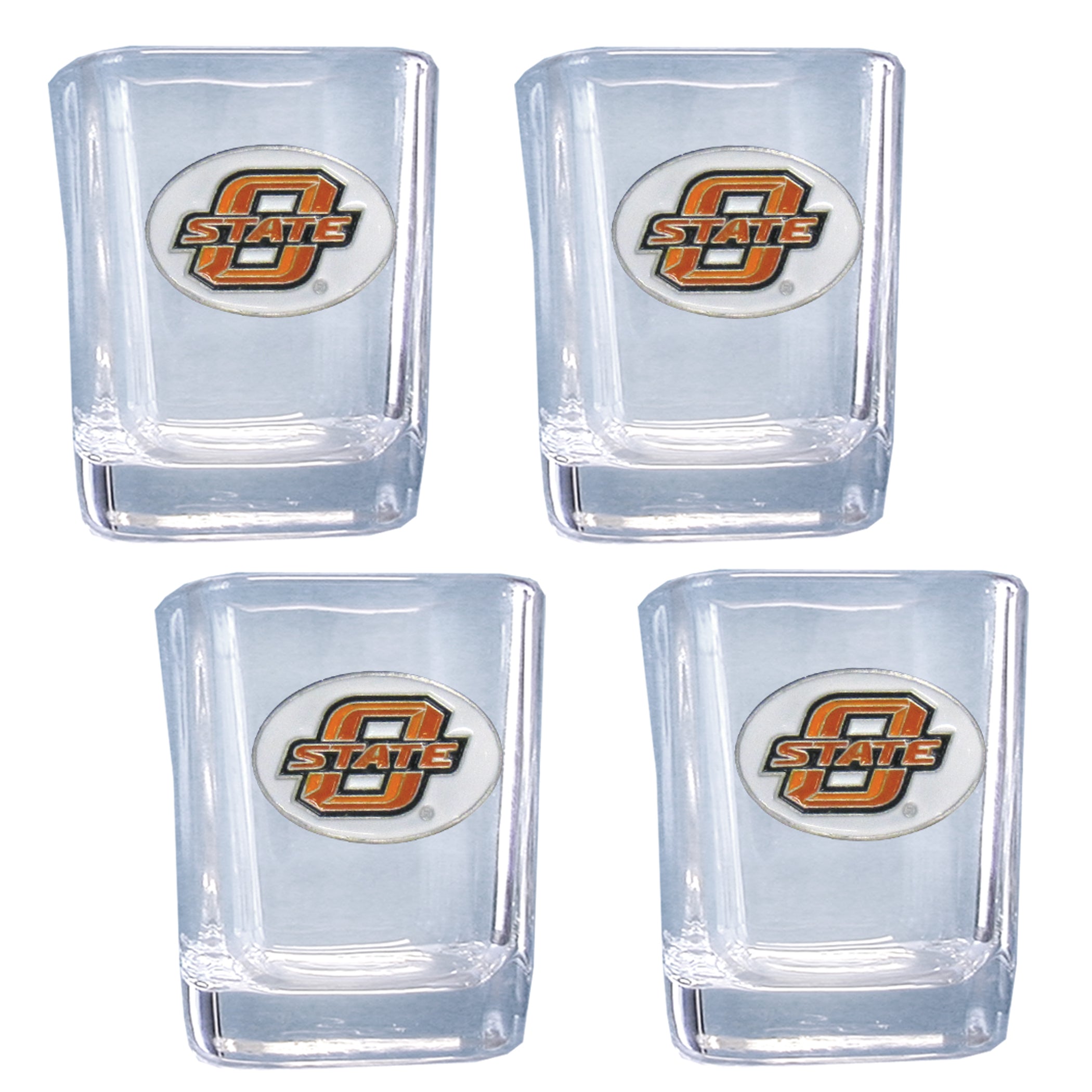 Oklahoma St. Cowboys Shot Glass, 4 pk
