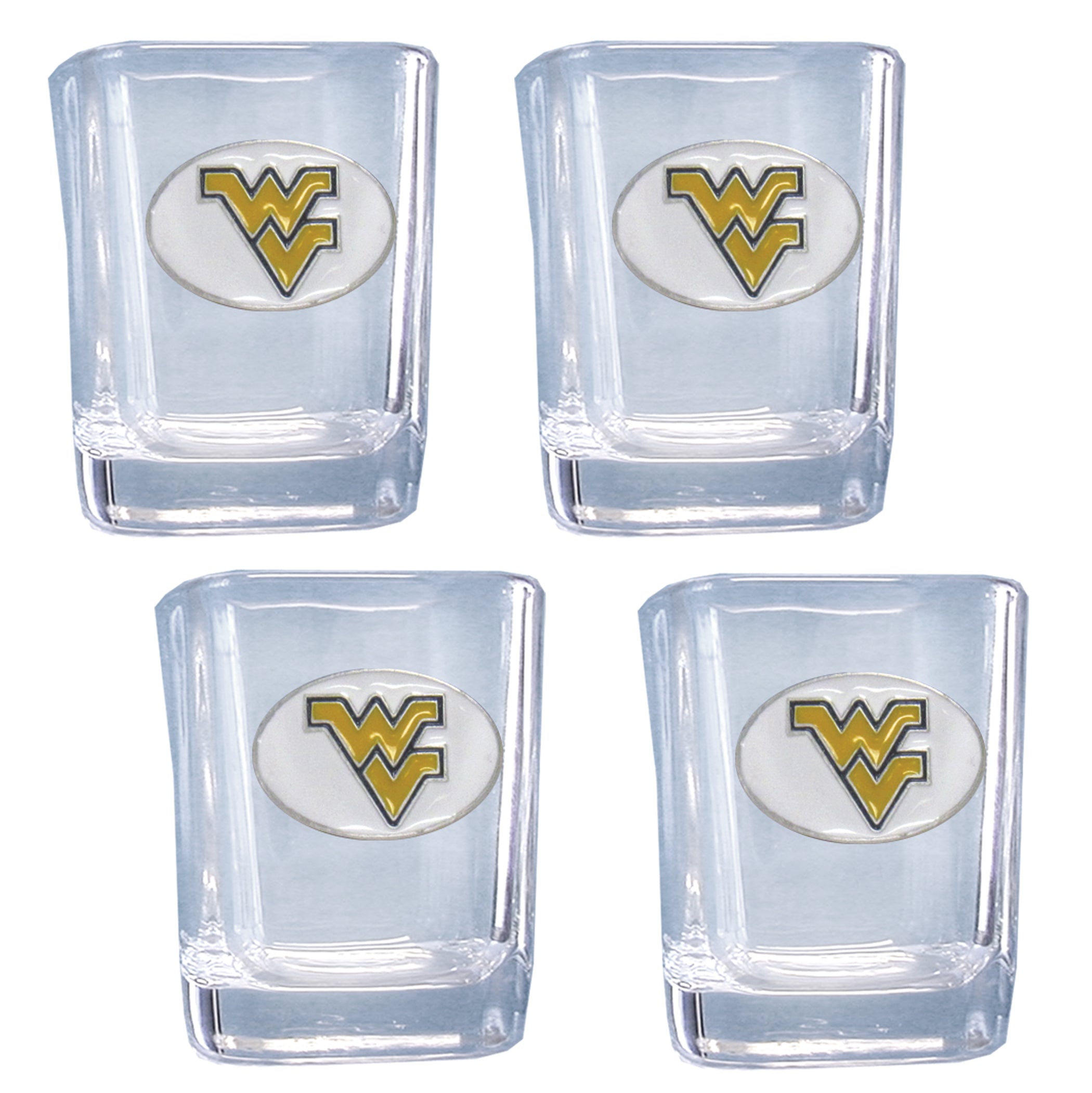 W. Virginia Mountaineers Shot Glass, 4 pk
