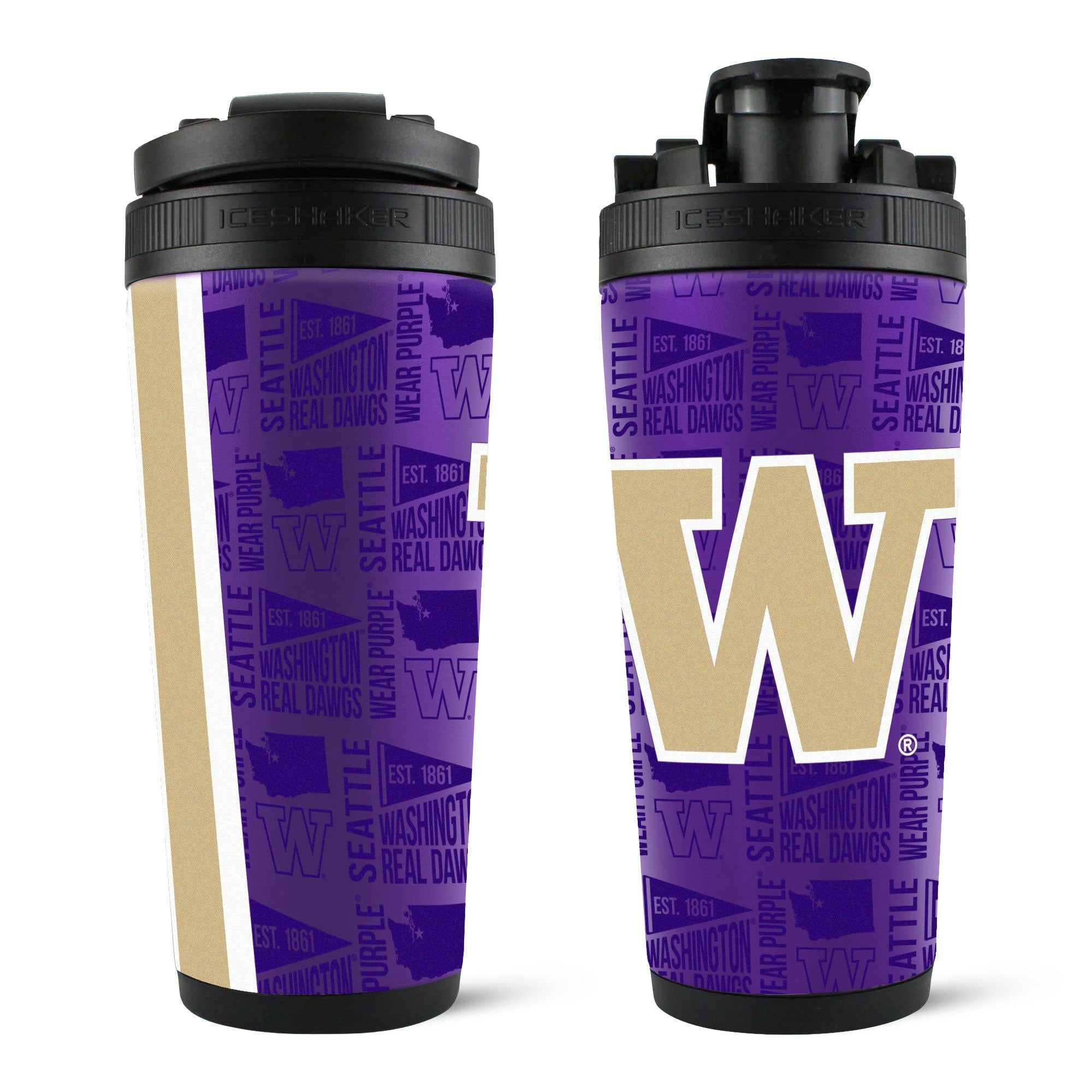 Officially Licensed University of Washington 26oz Ice Shaker - Sports Gifts, Sports Memorabilia, Sports Collectibles, Fan Shop