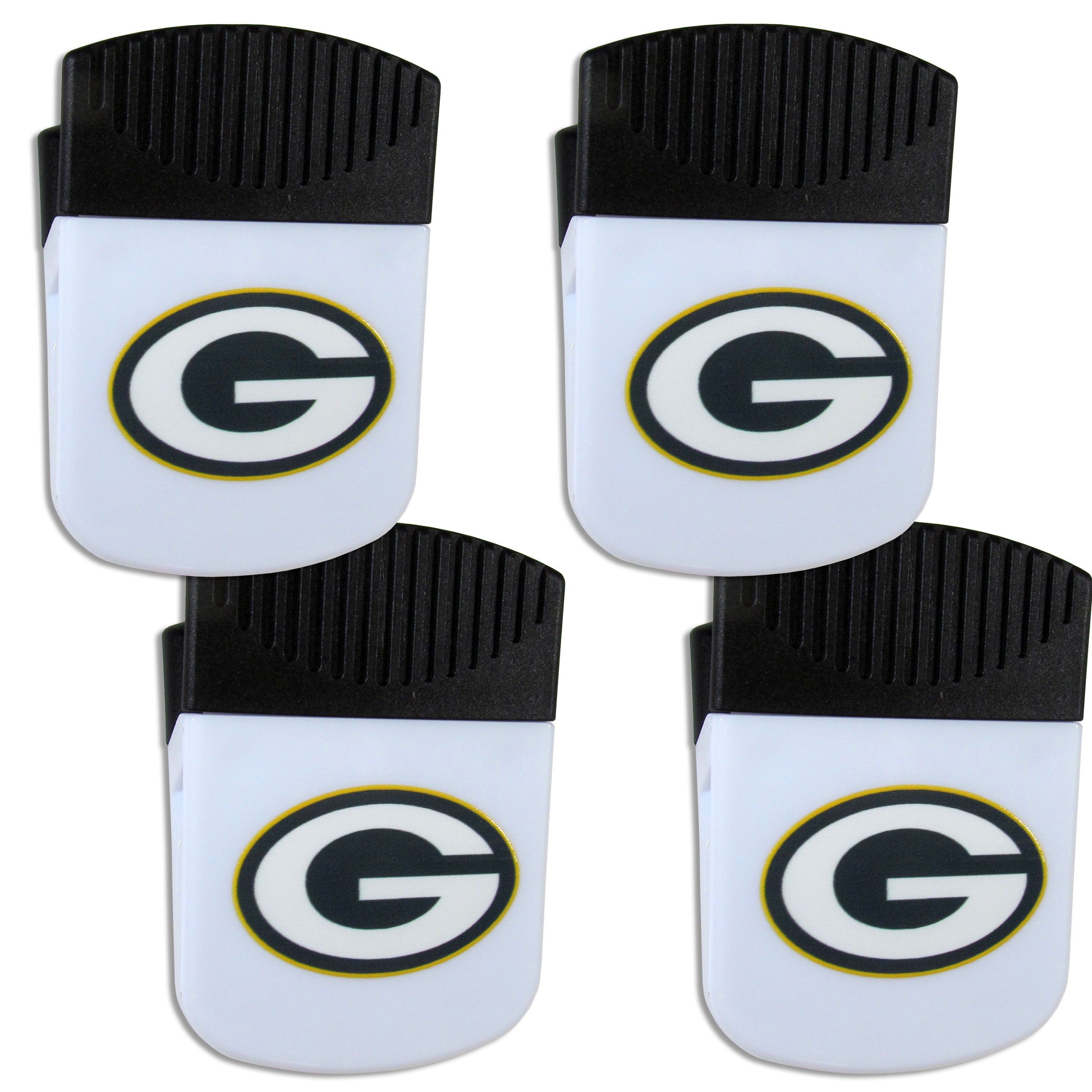 Green Bay Packers Chip Clip Magnet with Bottle Opener, 4 pack