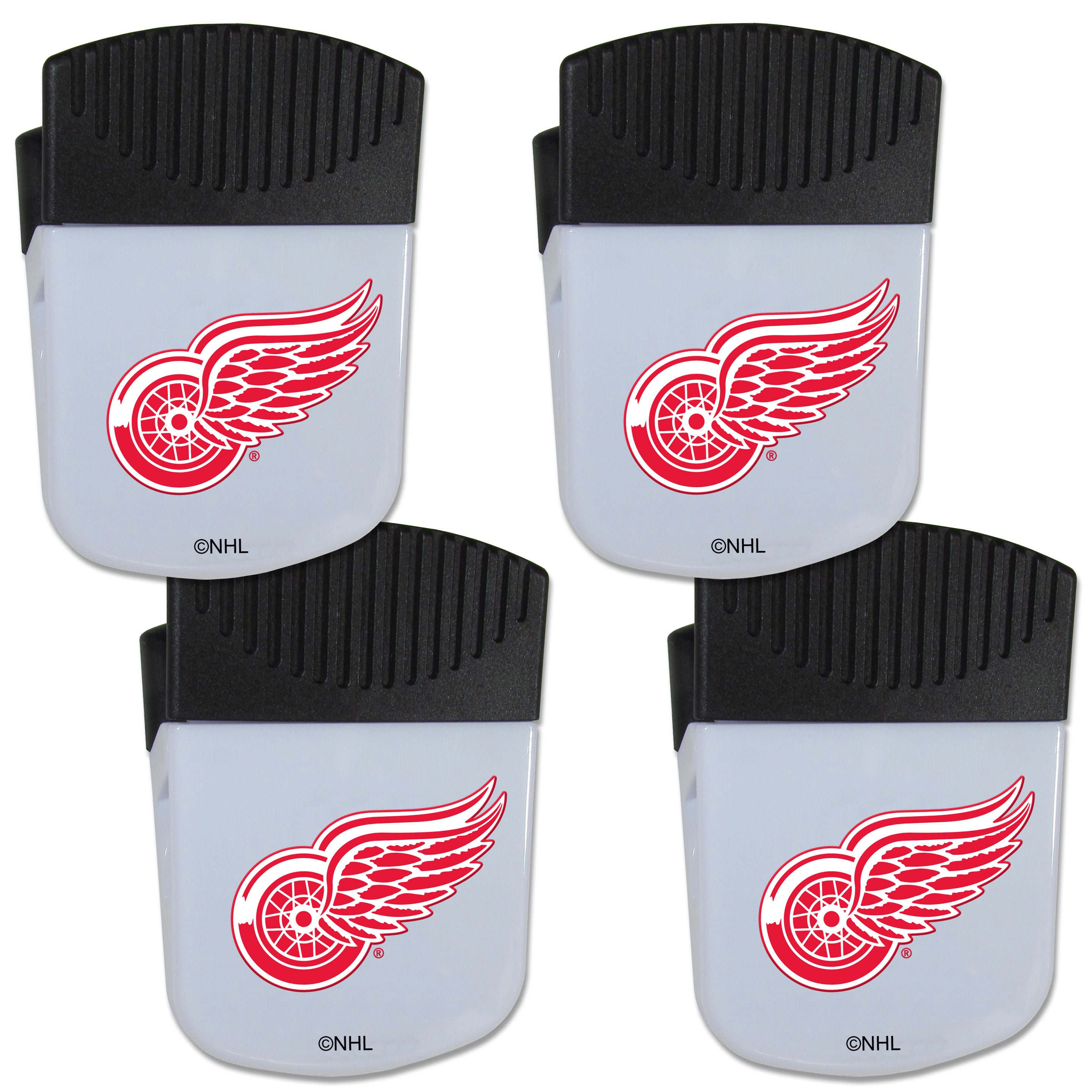 Detroit Red Wings Chip Clip Magnet with Bottle Opener, 4 pack