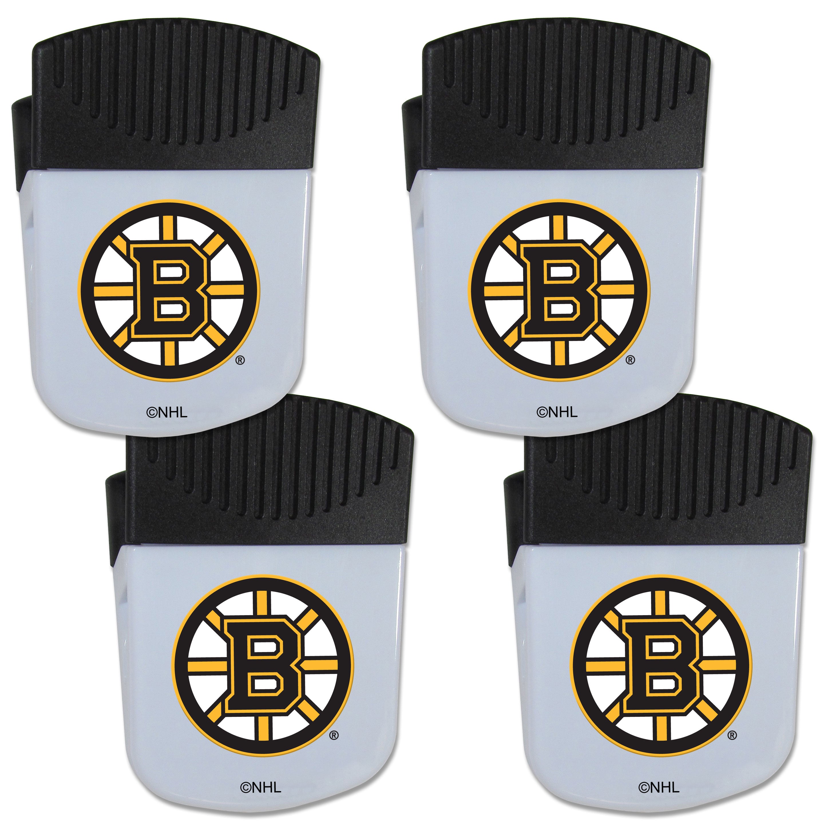 Boston Bruins Chip Clip Magnet with Bottle Opener, 4 pack