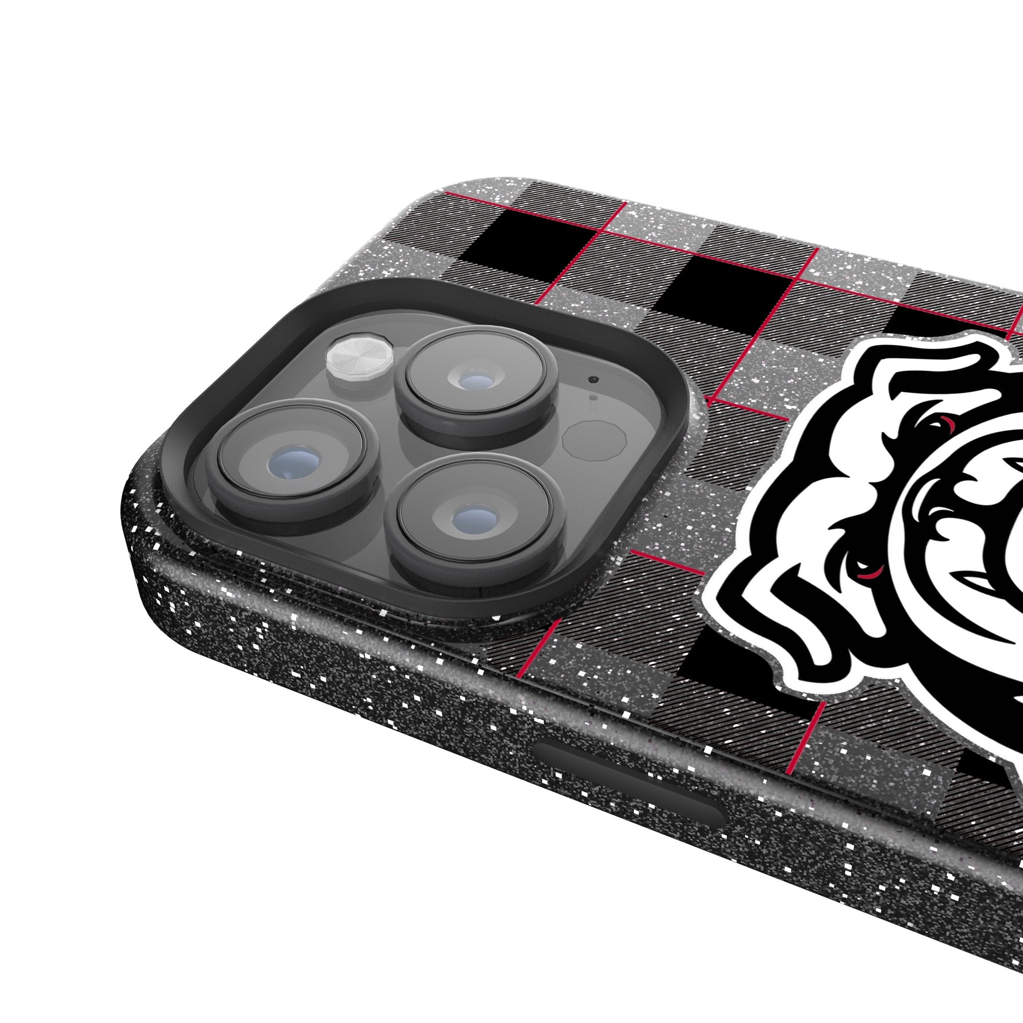 University of Georgia Bulldogs Uga Plaid Bling Phone Case for Apple iPhone - Sports Gifts, Sports Memorabilia, Sports Collectibles, Fan Shop