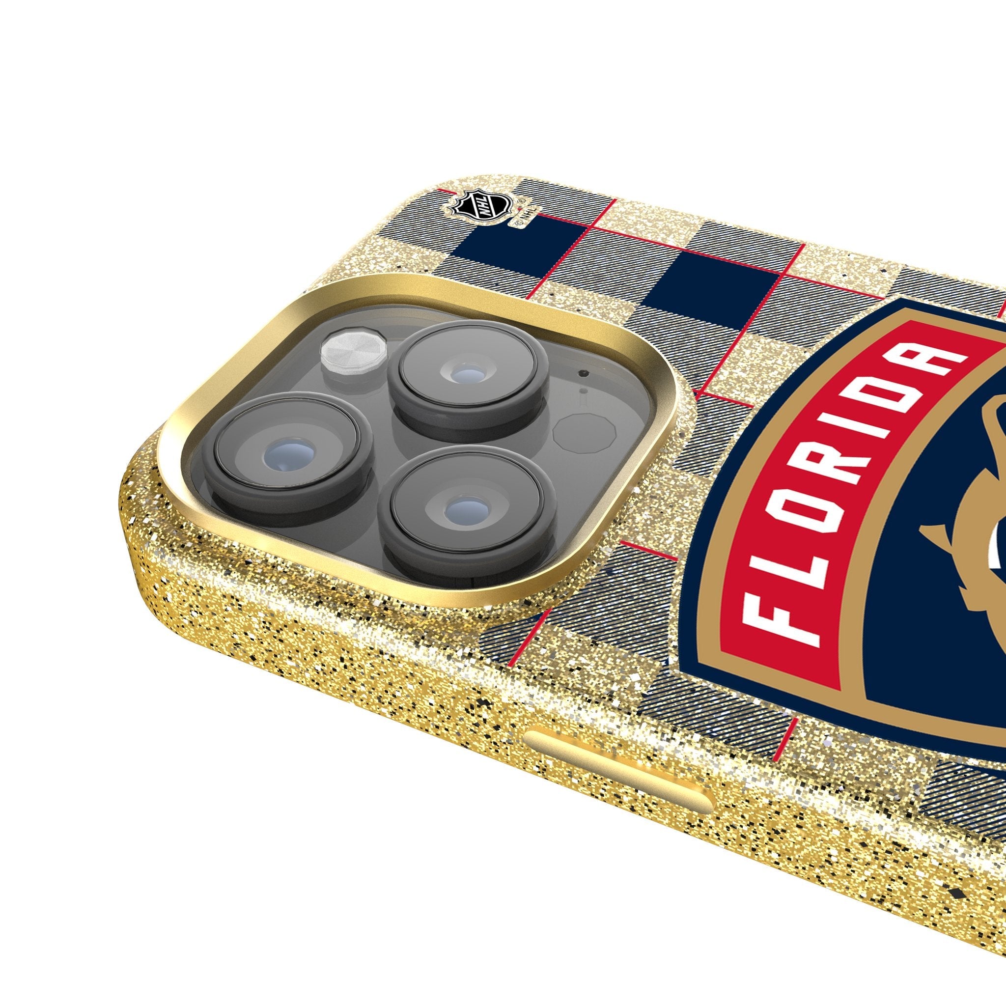 Florida Panthers Plaid Bling Phone Case - Sports Gifts, Sports Memorabilia, Sports Collectibles, Fan Shop