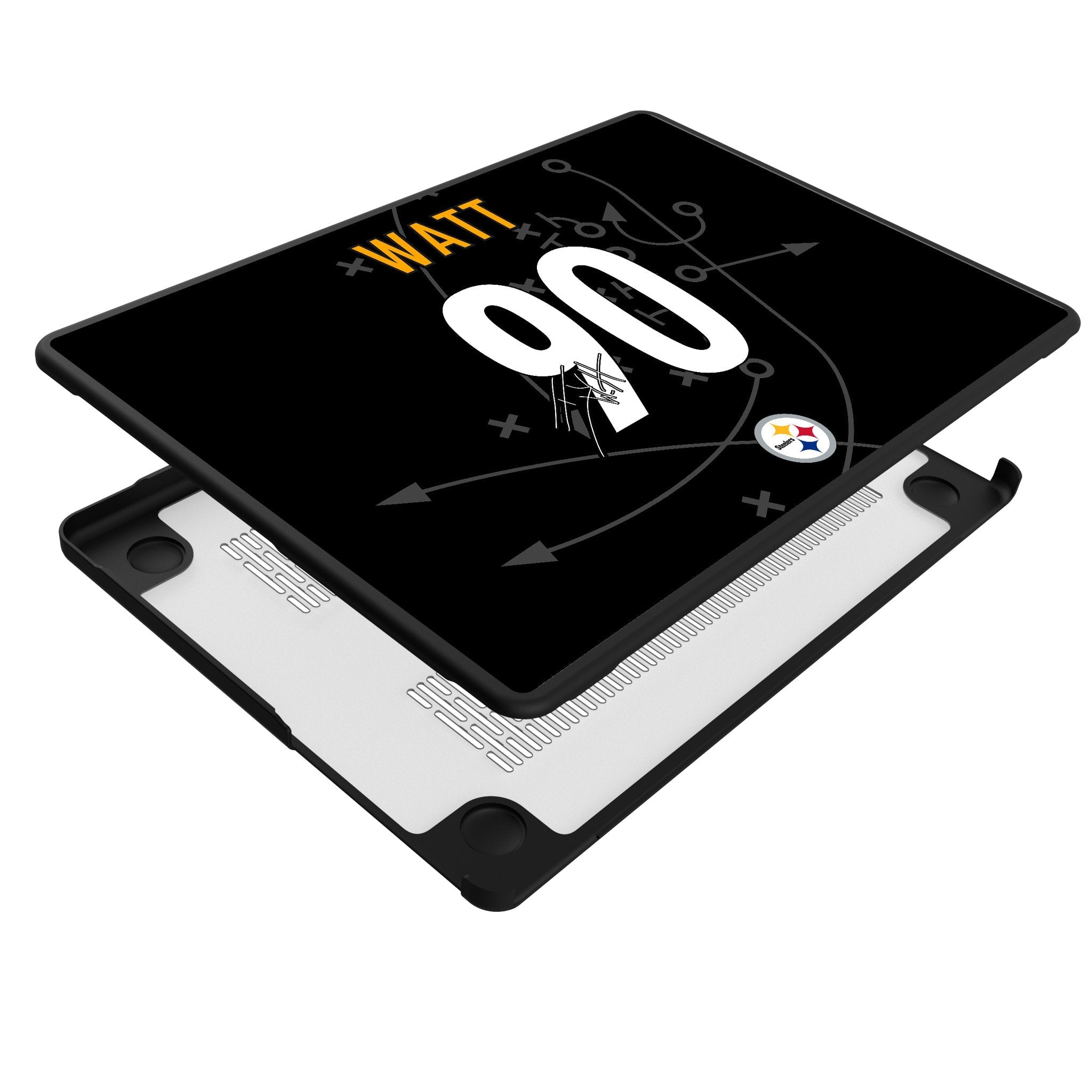T.J. Watt Pittsburgh Steelers 90 Game Tactic Laptop Case for Apple MacBook - Sports Gifts, Sports Memorabilia, Sports Collectibles, Fan Shop