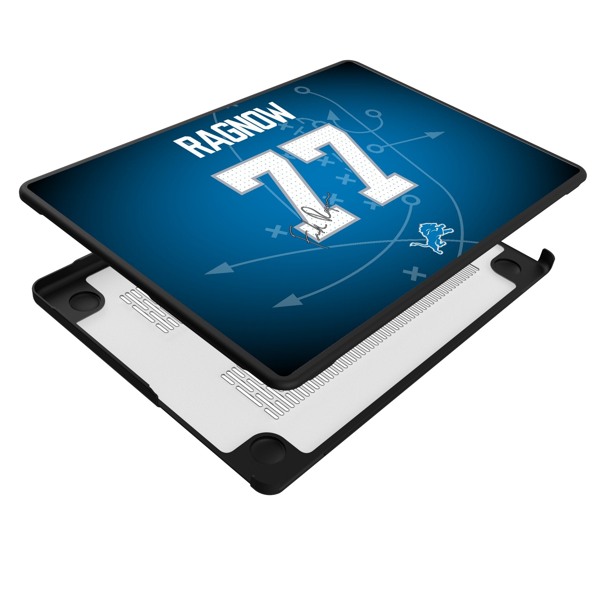 Frank Ragnow Detroit Lions 77 Game Tactic Laptop Case for Apple MacBook - Sports Gifts, Sports Memorabilia, Sports Collectibles, Fan Shop