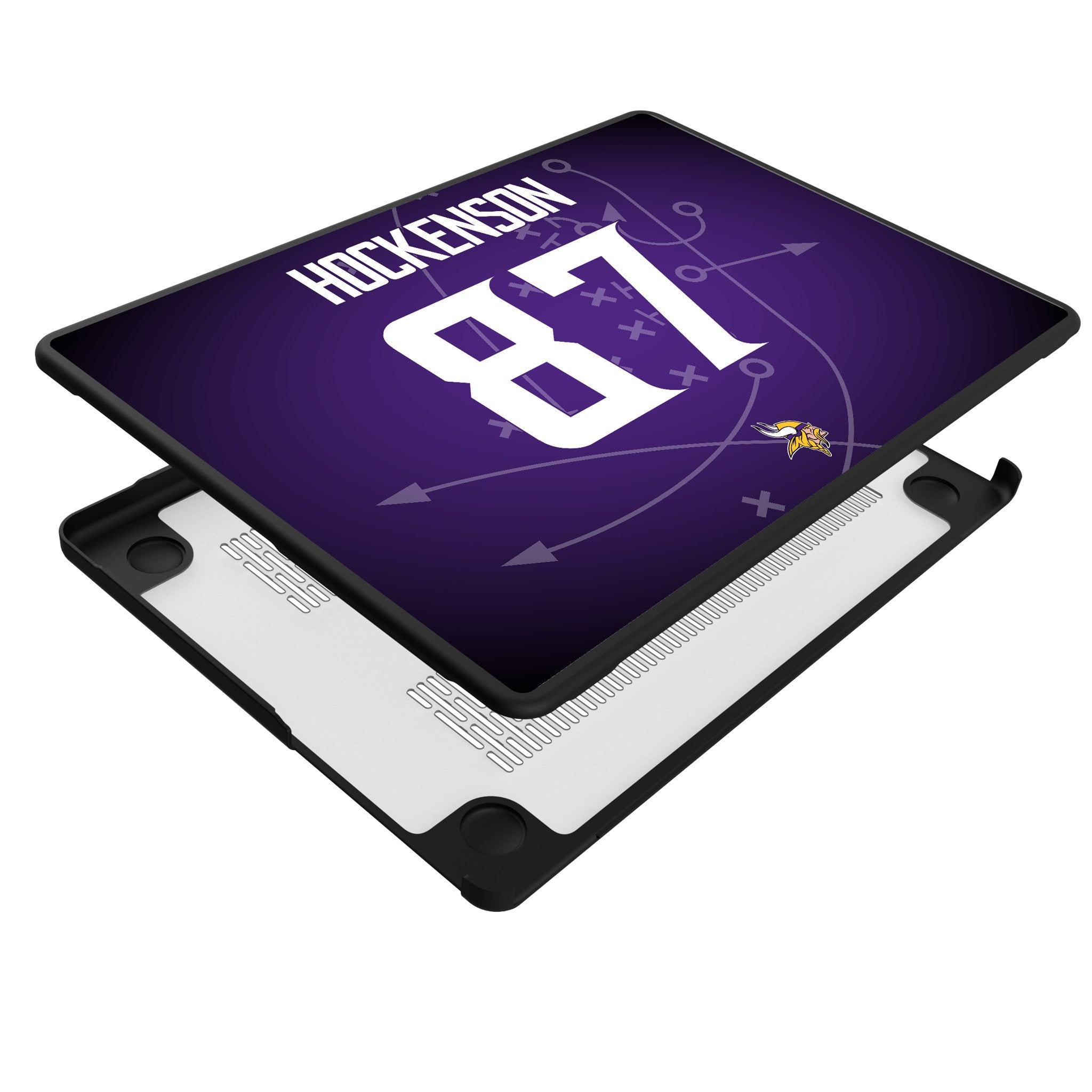 T.J. Hockenson Minnesota Vikings 87 Game Tactic Laptop Case for Apple MacBook - Sports Gifts, Sports Memorabilia, Sports Collectibles, Fan Shop