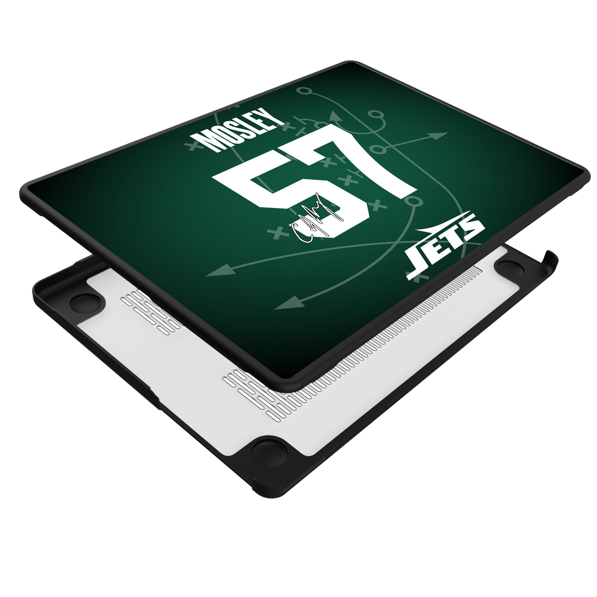 C.J. Mosley New York Jets 57 Game Tactic Laptop Case for Apple MacBook - Sports Gifts, Sports Memorabilia, Sports Collectibles, Fan Shop