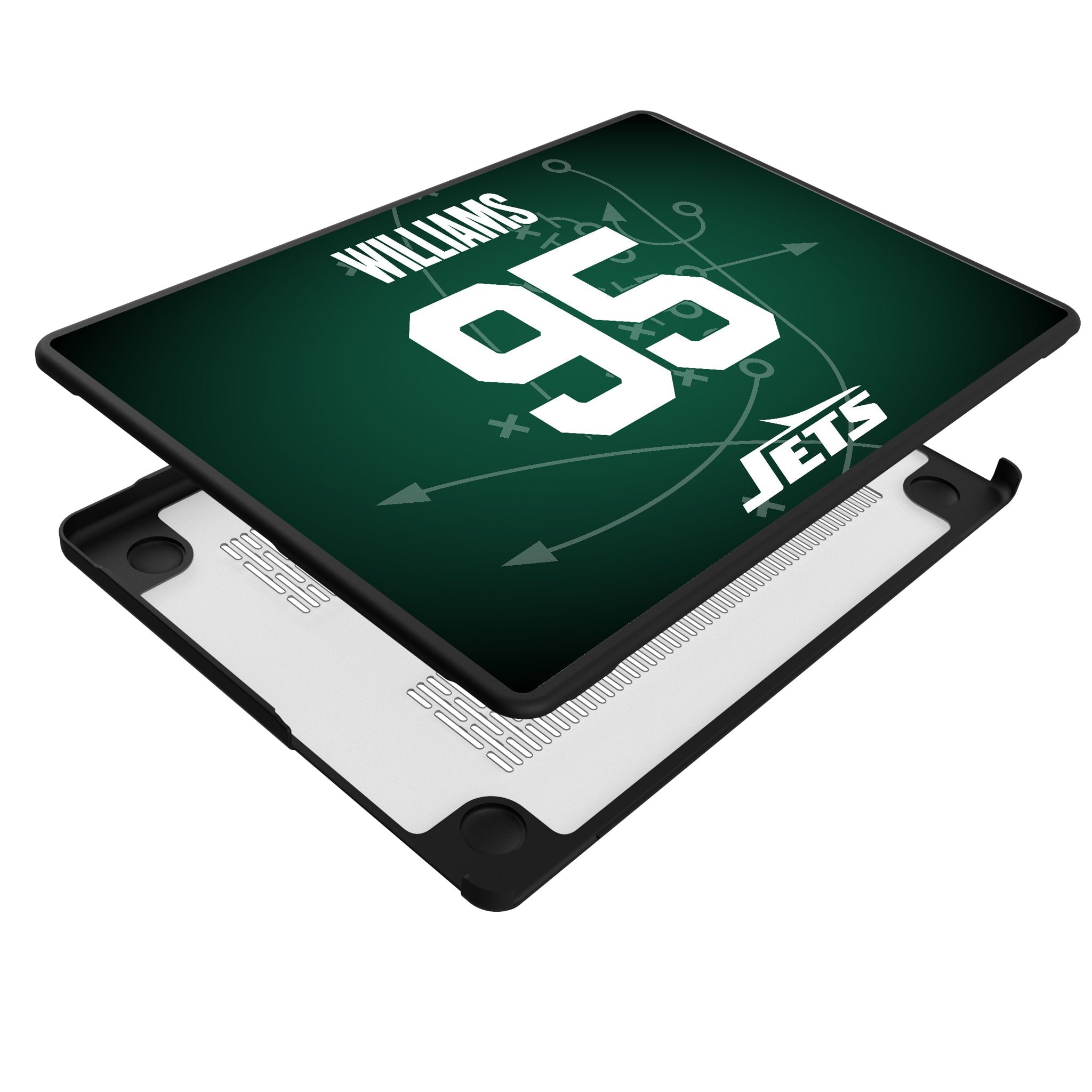 Quinnen Williams New York Jets 95 Game Tactic Laptop Case for Apple MacBook - Sports Gifts, Sports Memorabilia, Sports Collectibles, Fan Shop